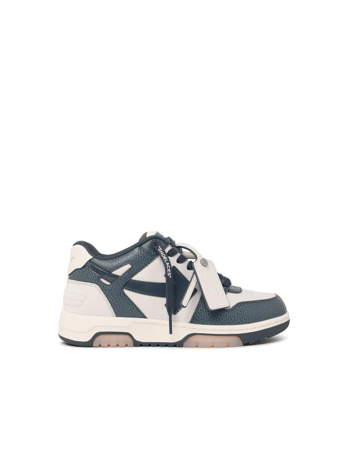 Off-White 'Out Of Office' White And Blue Leather Sneakers Men