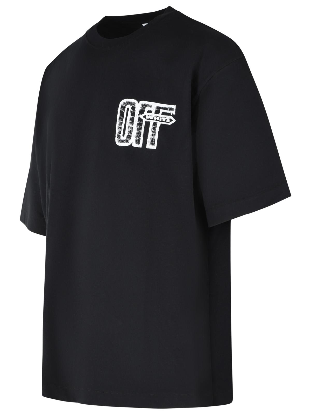 Off-White 'Motion Arrow' Black Cotton T-Shirt Men OFF-WHITE