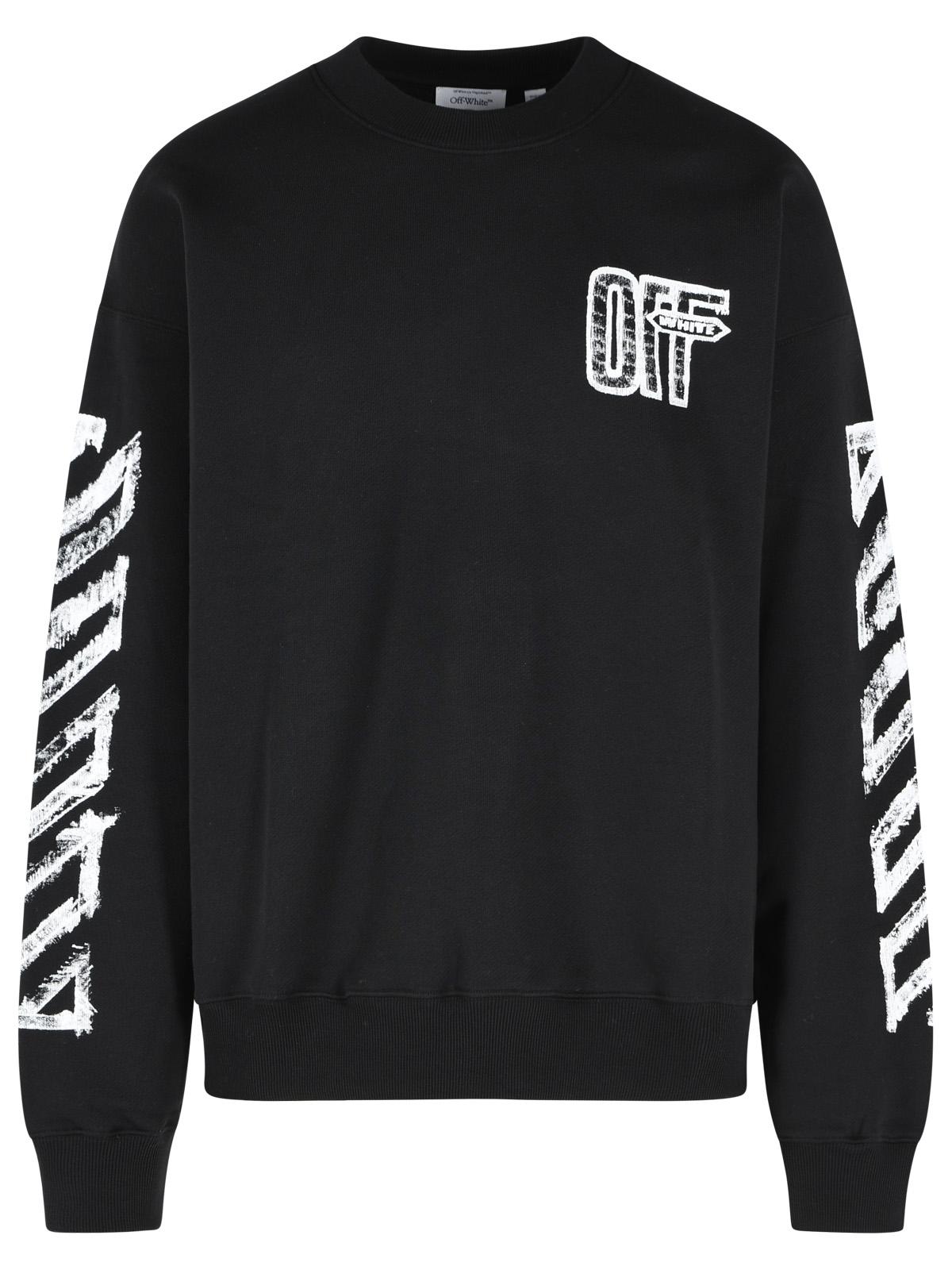 Off-White 'Motion Arrow' Black Cotton Sweatshirt Men OFF-WHITE