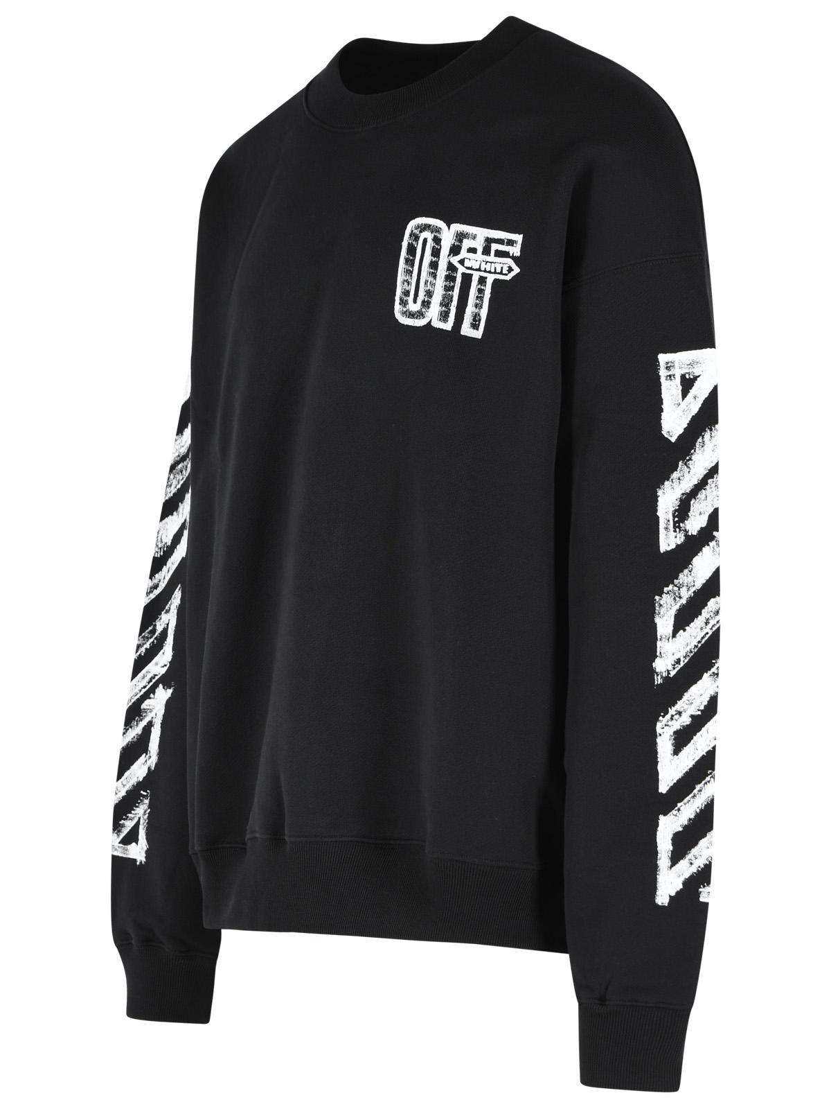 Off-White 'Motion Arrow' Black Cotton Sweatshirt Men OFF-WHITE