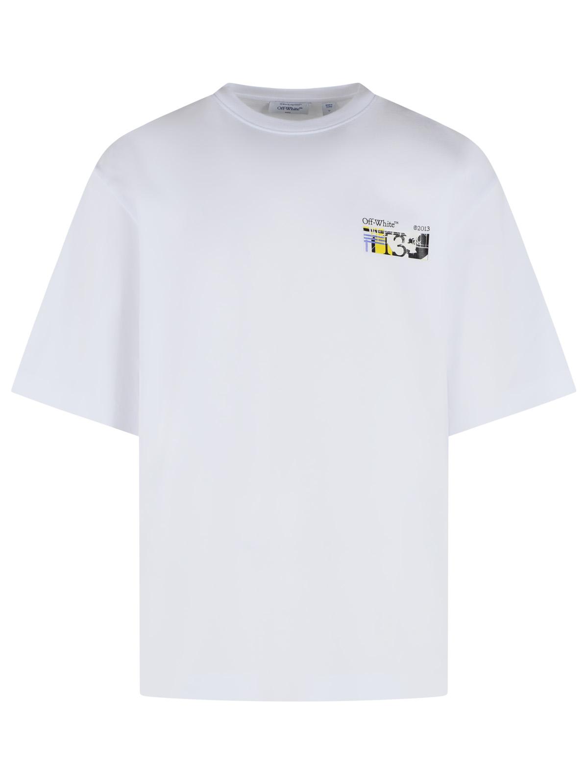Off-White 'Industrial Arrow' White Cotton T-Shirt Men OFF-WHITE
