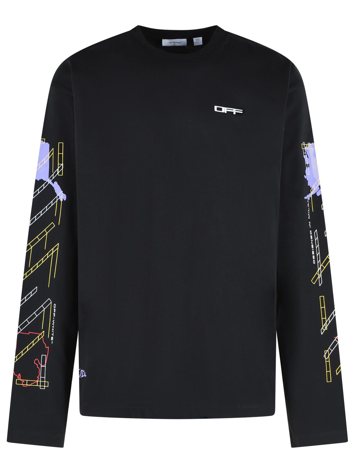Off-White 'Archigeography Arrow' Black Cotton T-Shirt Men OFF-WHITE