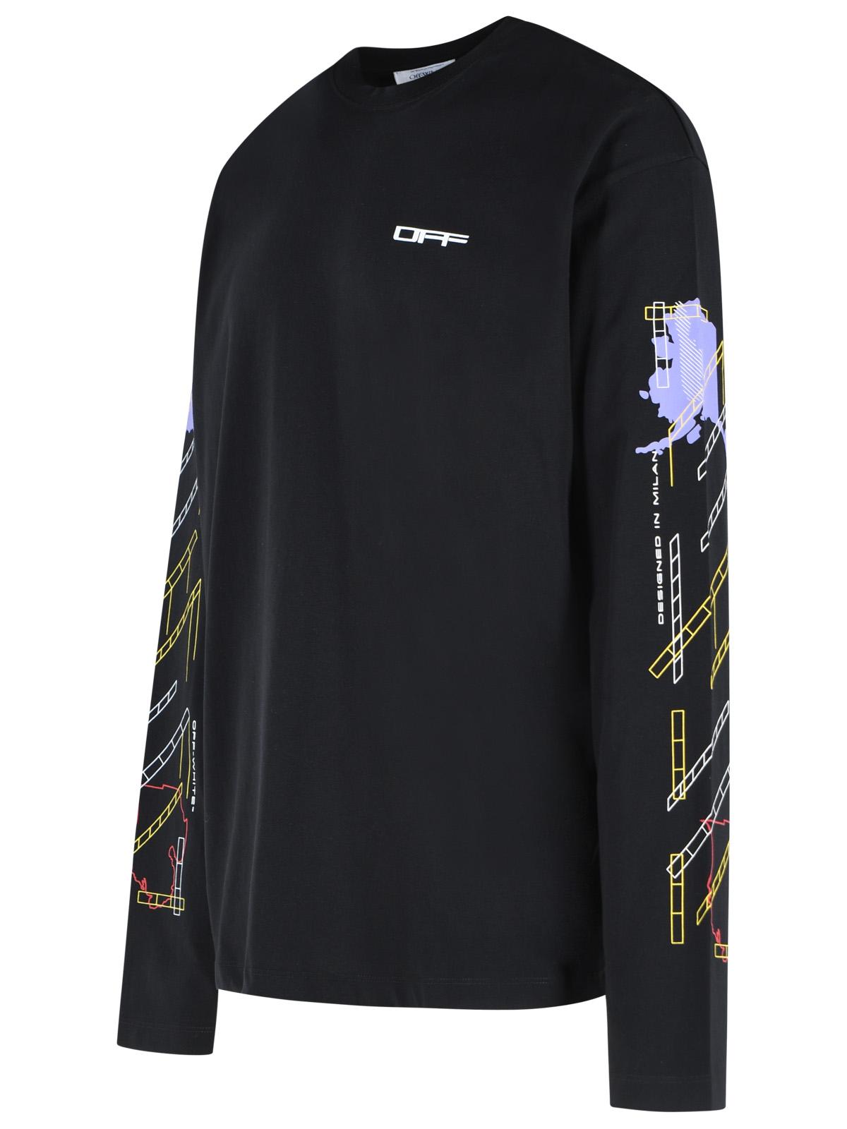 Off-White 'Archigeography Arrow' Black Cotton T-Shirt Men OFF-WHITE