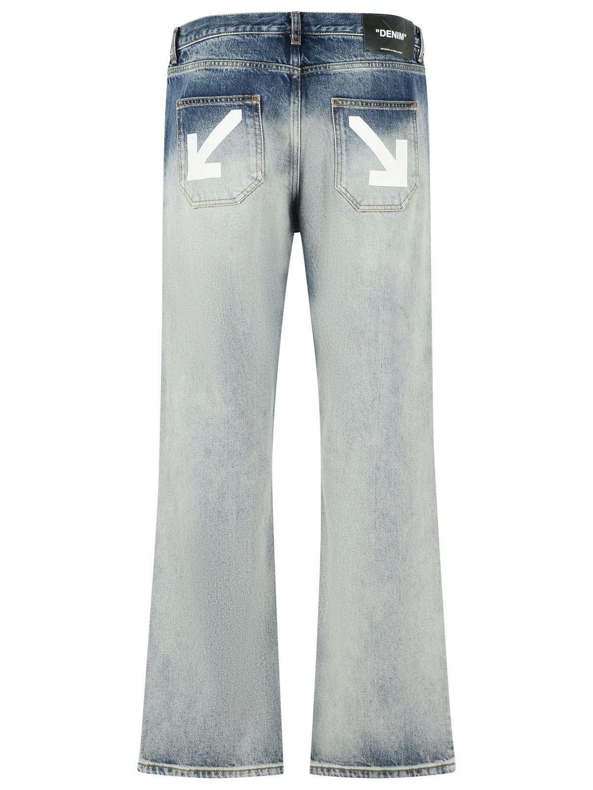 Off-White 'Half Arrow Slim Relaxed' Blue Cotton Jeans Men OFF-WHITE