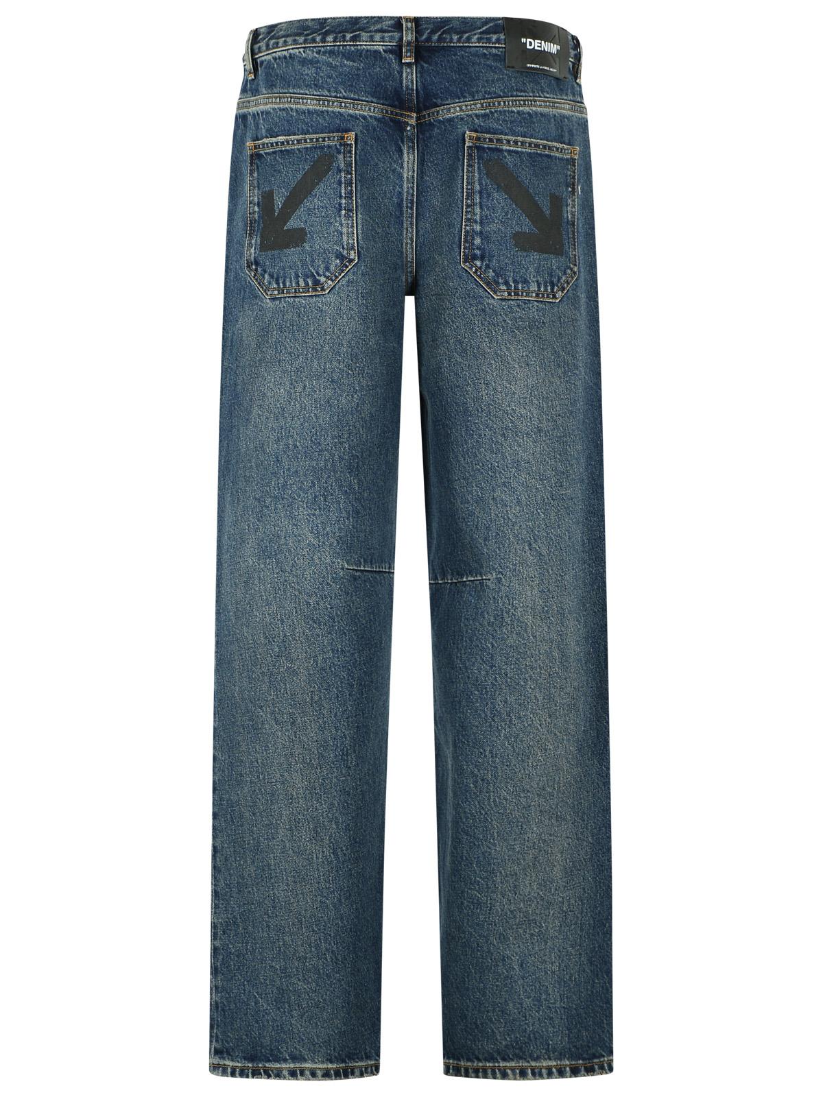 Off-White 'Half Arrow Tapered' Blue Cotton Jeans Men OFF-WHITE