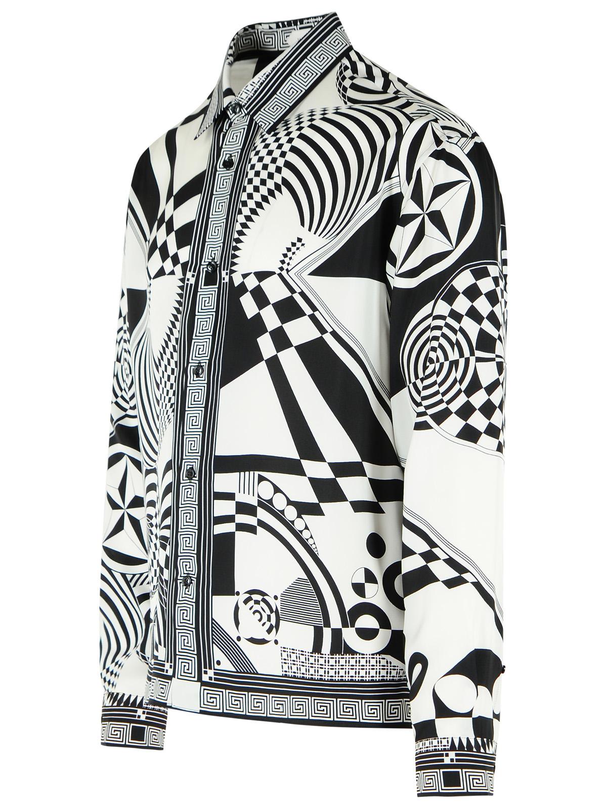 Versace Black Silk Twill Shirt Men VERSACE