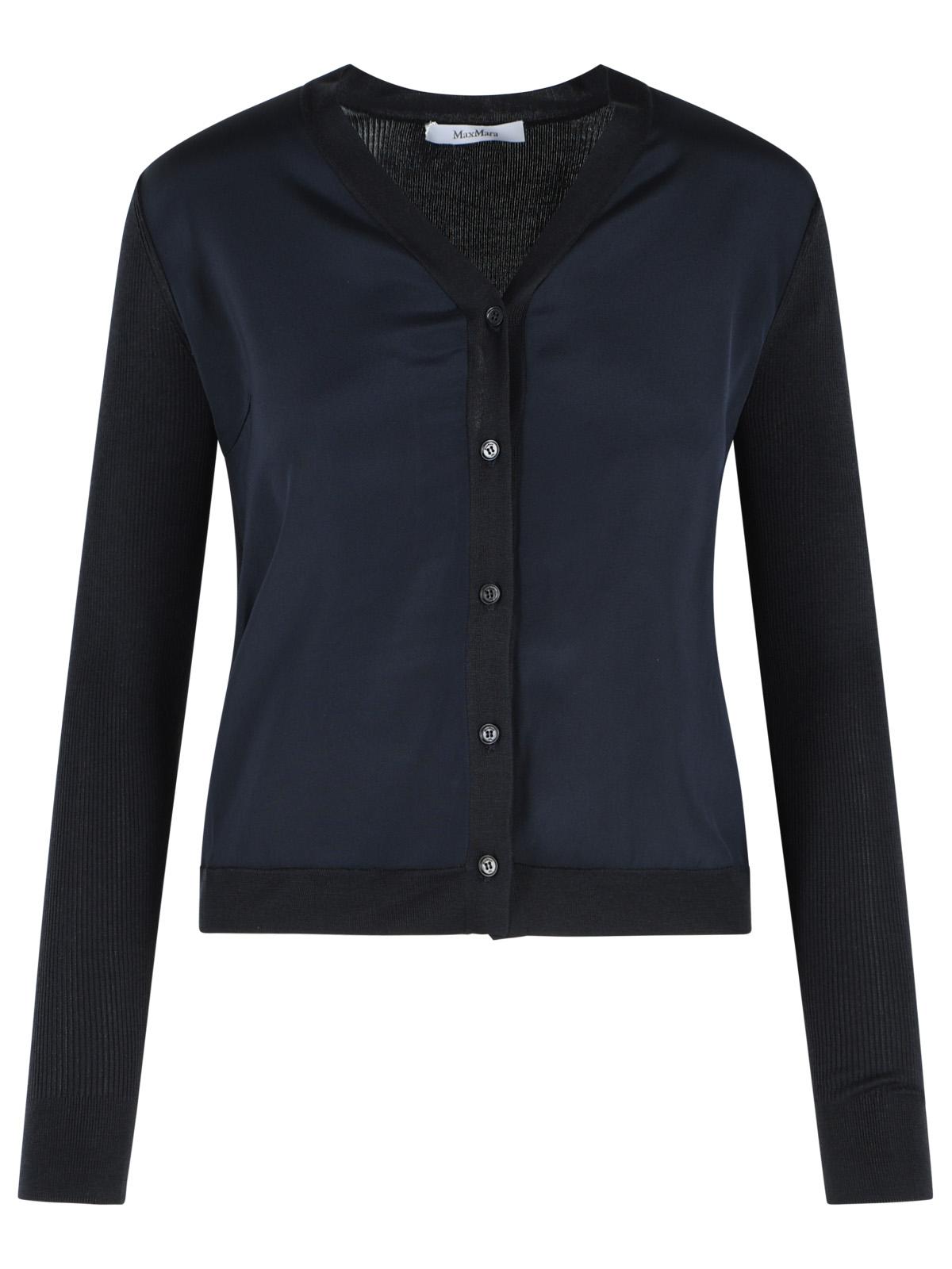 Max Mara Ninfee' Blue Silk And Cashmere Cardigan Women MAX MARA