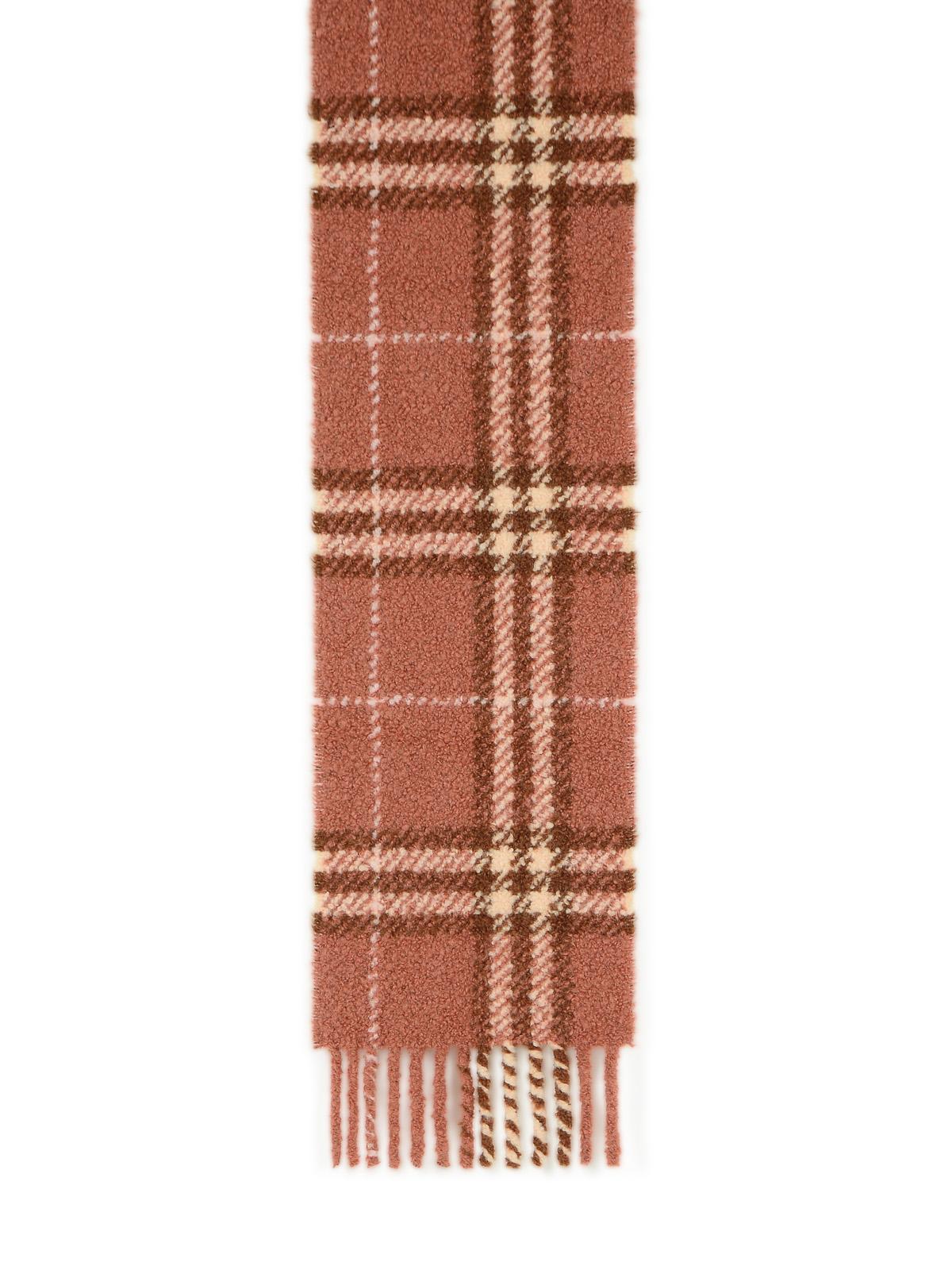 Burberry Clay Pink Wool And Alpaca Blend Bouclé Scarf Women BURBERRY
