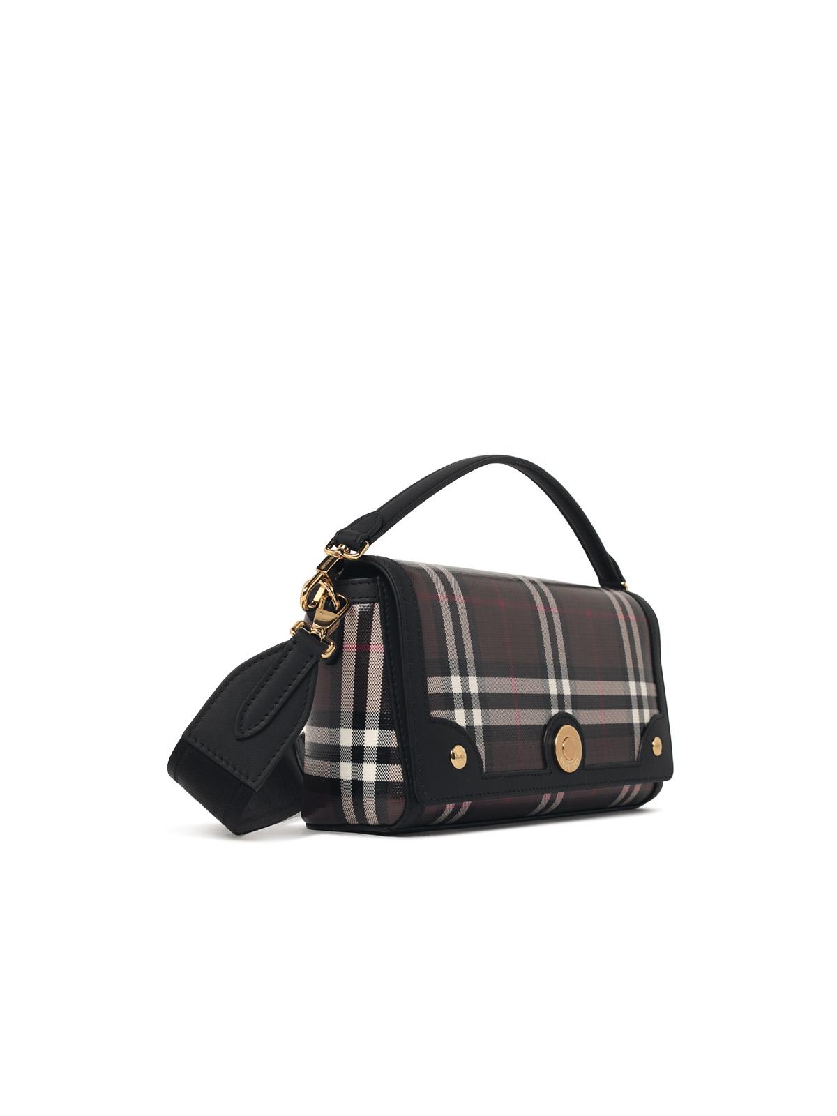 Burberry 'Note' Bag With Handle In Chocolate Cotton Blend Women BURBERRY