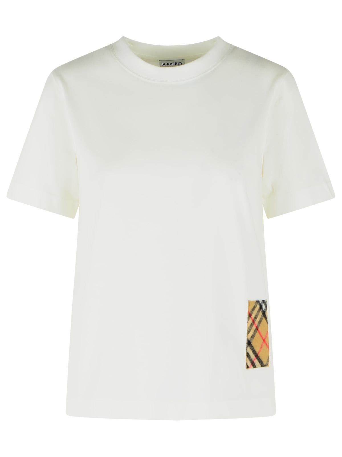 Burberry 'Frankie' White Cotton T-Shirt Women BURBERRY