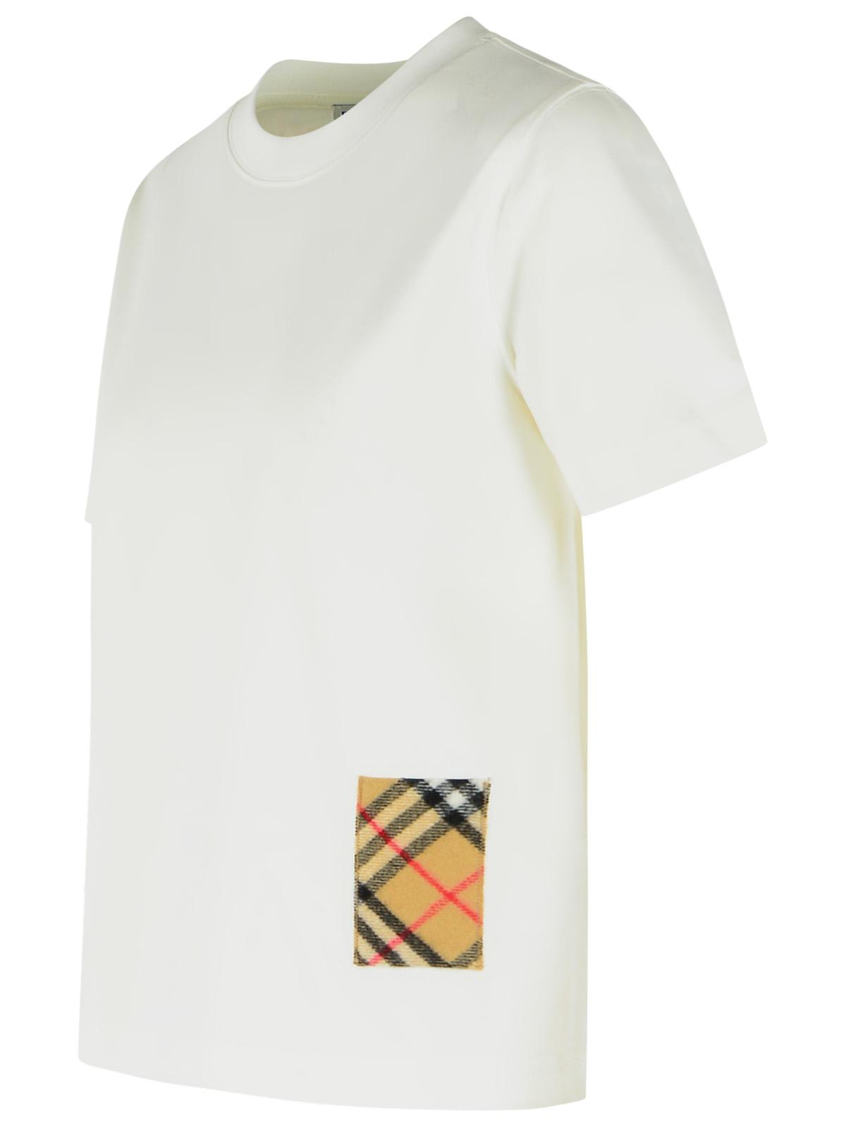 Burberry 'Frankie' White Cotton T-Shirt Women BURBERRY