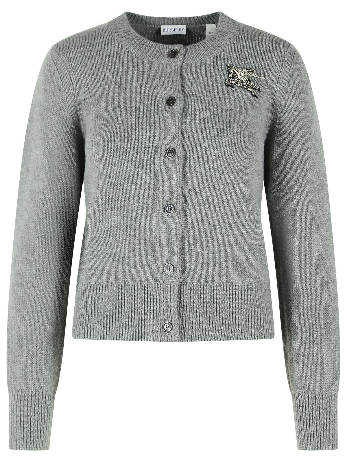 Burberry 'Sienna Ek' Grey Cashmere Blend Cardigan Women BURBERRY
