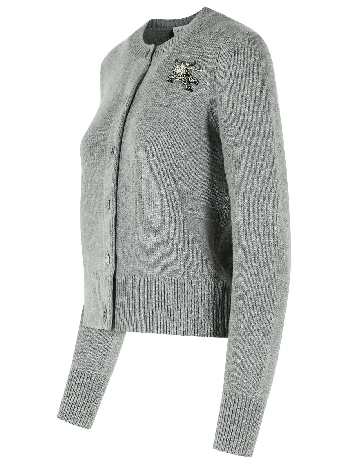 Burberry 'Sienna Ek' Grey Cashmere Blend Cardigan Women BURBERRY
