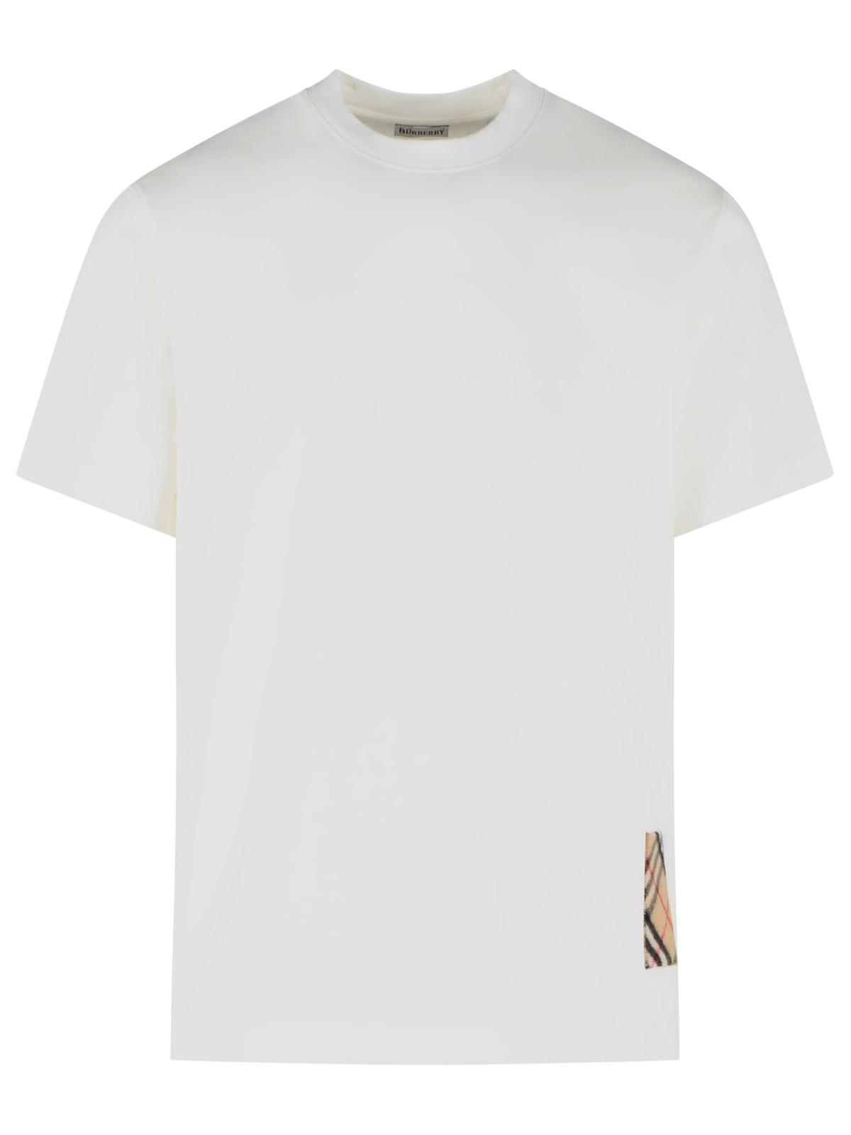 Burberry 'Seth' White Cotton T-Shirt Men BURBERRY