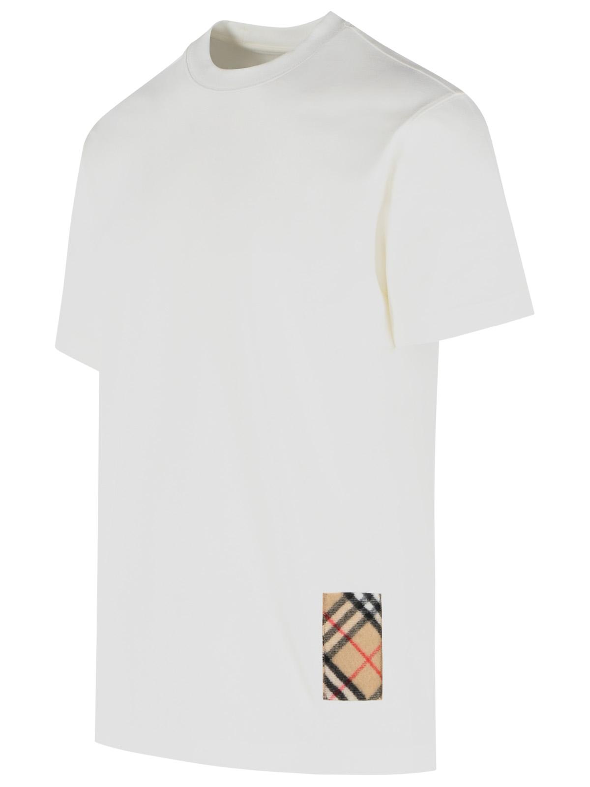 Burberry 'Seth' White Cotton T-Shirt Men BURBERRY