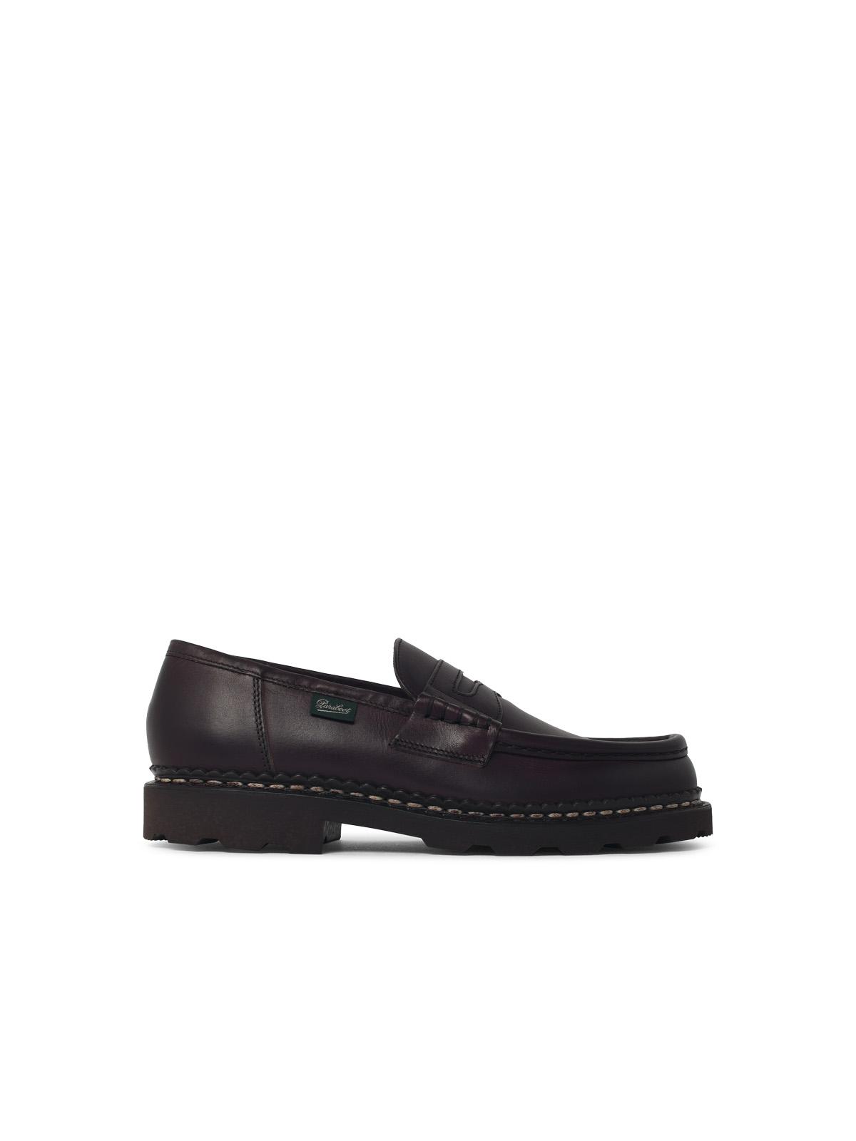 Paraboot 'Reims' 'Lisse Cafè' Brown Leather Loafers Men PARABOOT