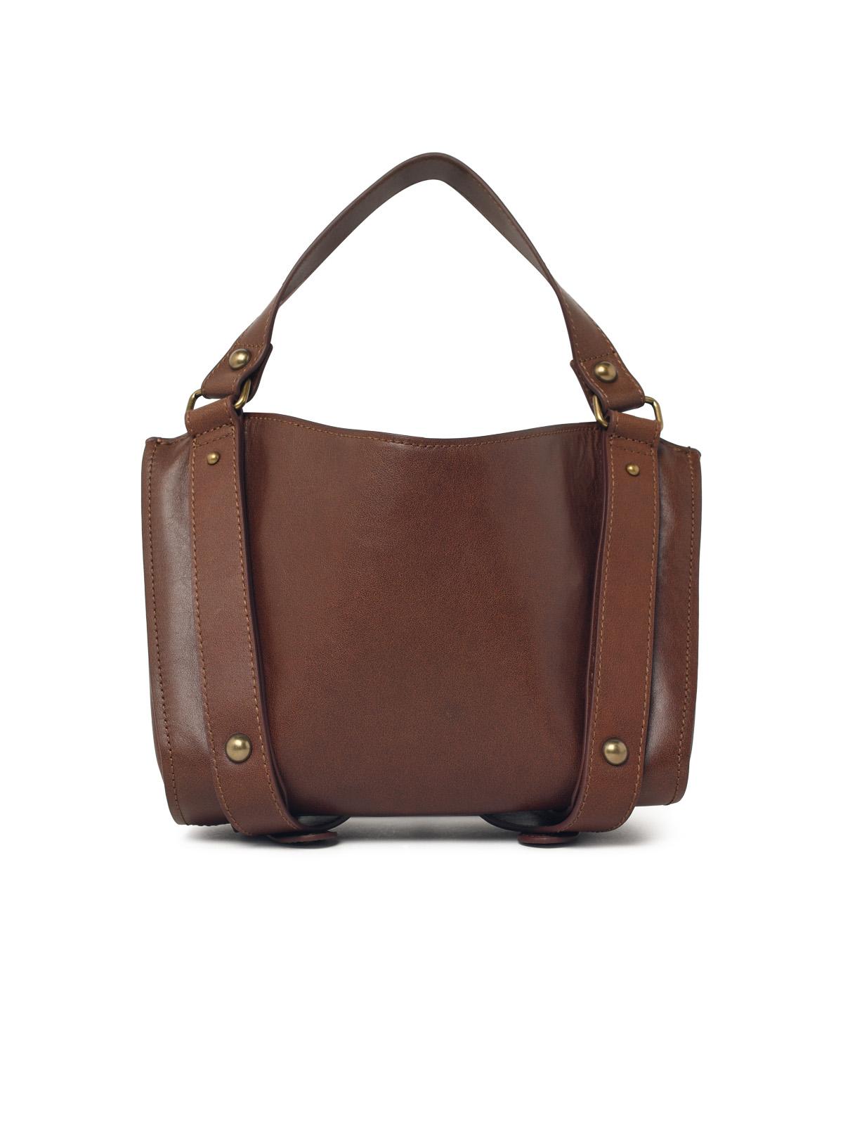 Diesel Small 'D-One' Bag In Brown Treated Leather Women DIESEL