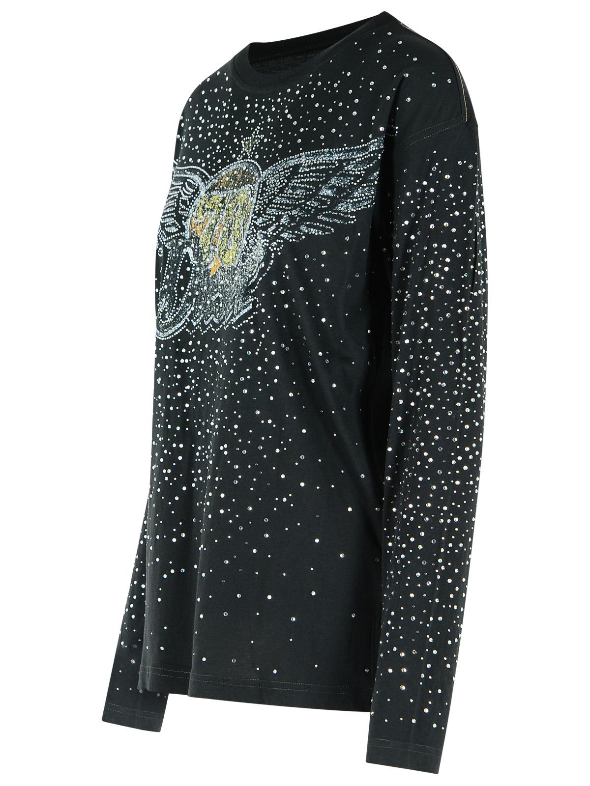 Diesel Long Sleeve T-Shirt In Black Cotton Women DIESEL