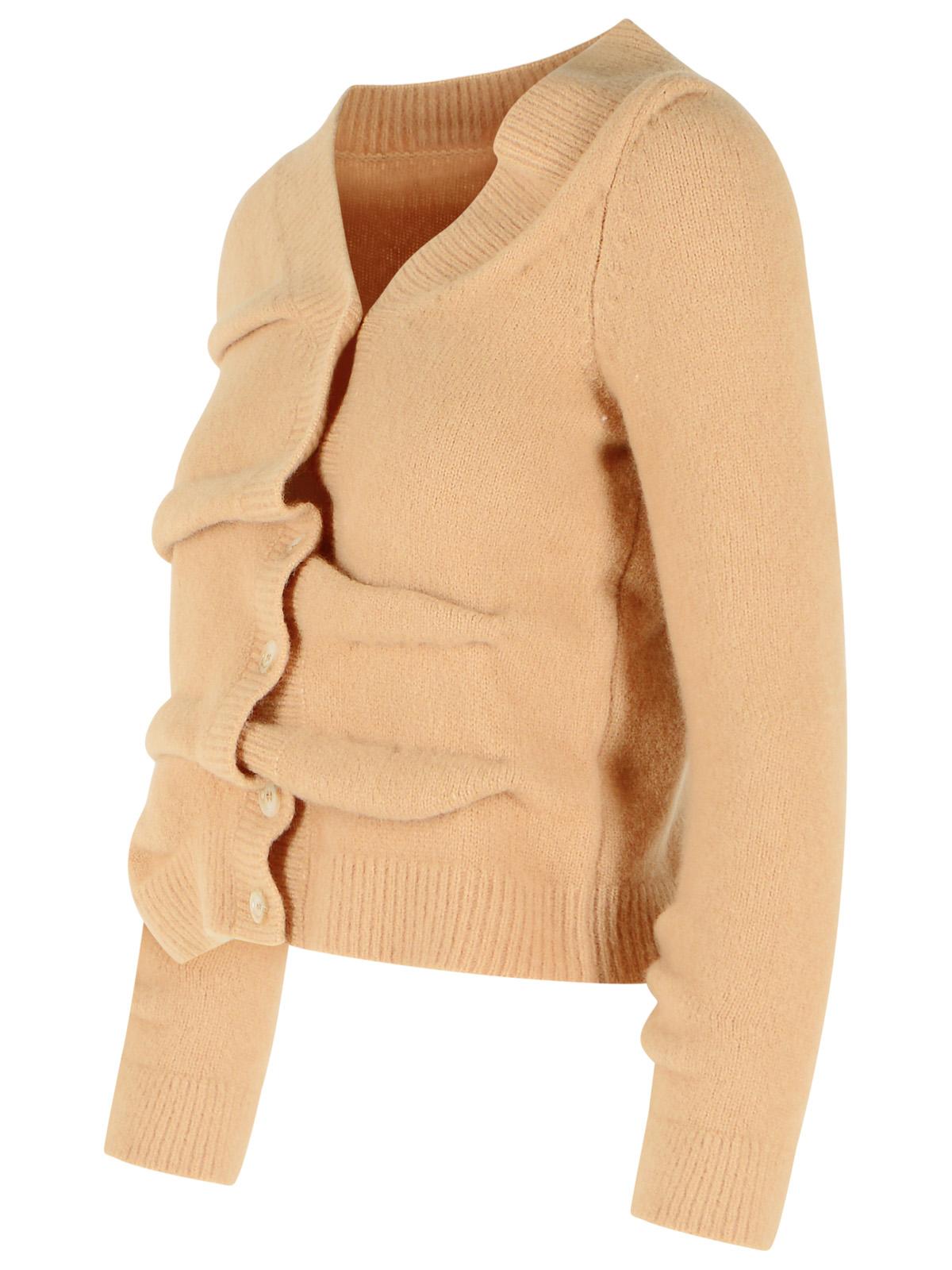 Diesel M-Ava Cardigan In Beige Wool Women DIESEL