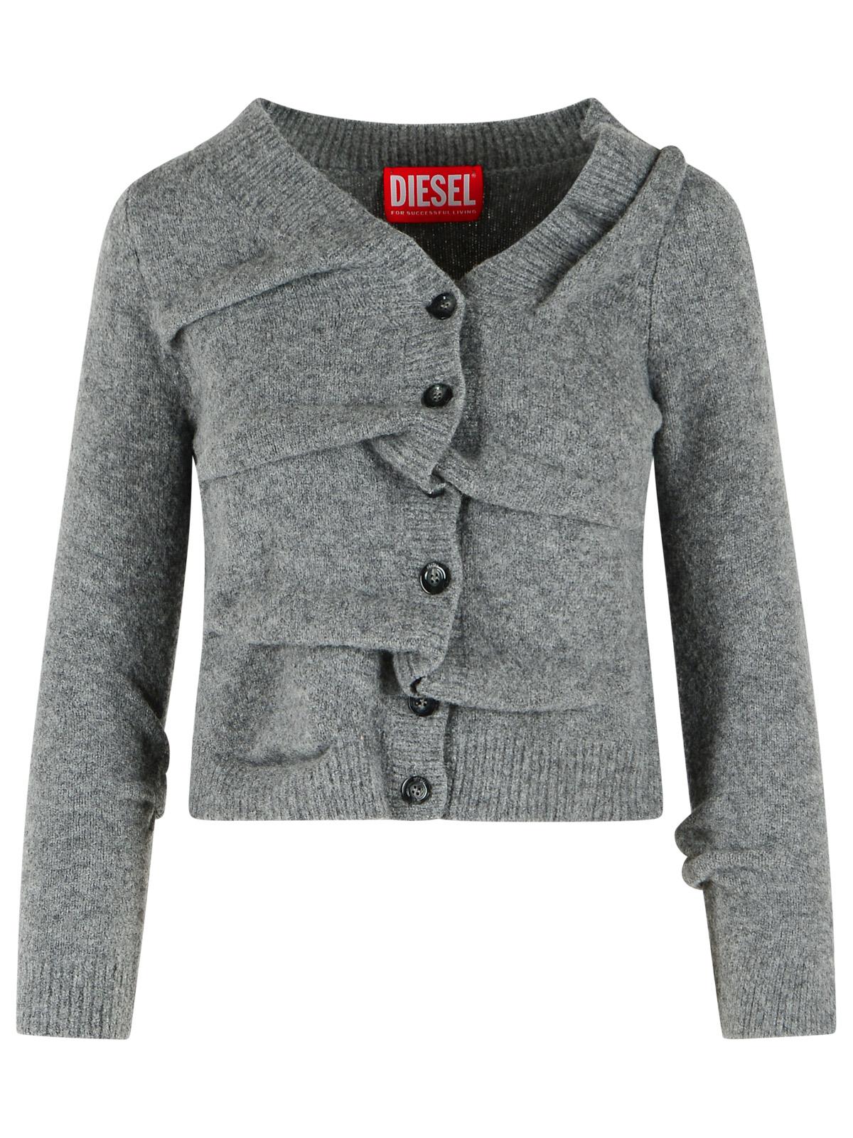 Diesel M-Ava Cardigan In Beige Wool Women DIESEL