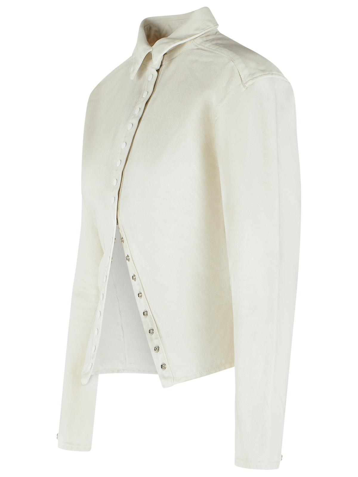 Diesel White Cotton Shirt Women DIESEL