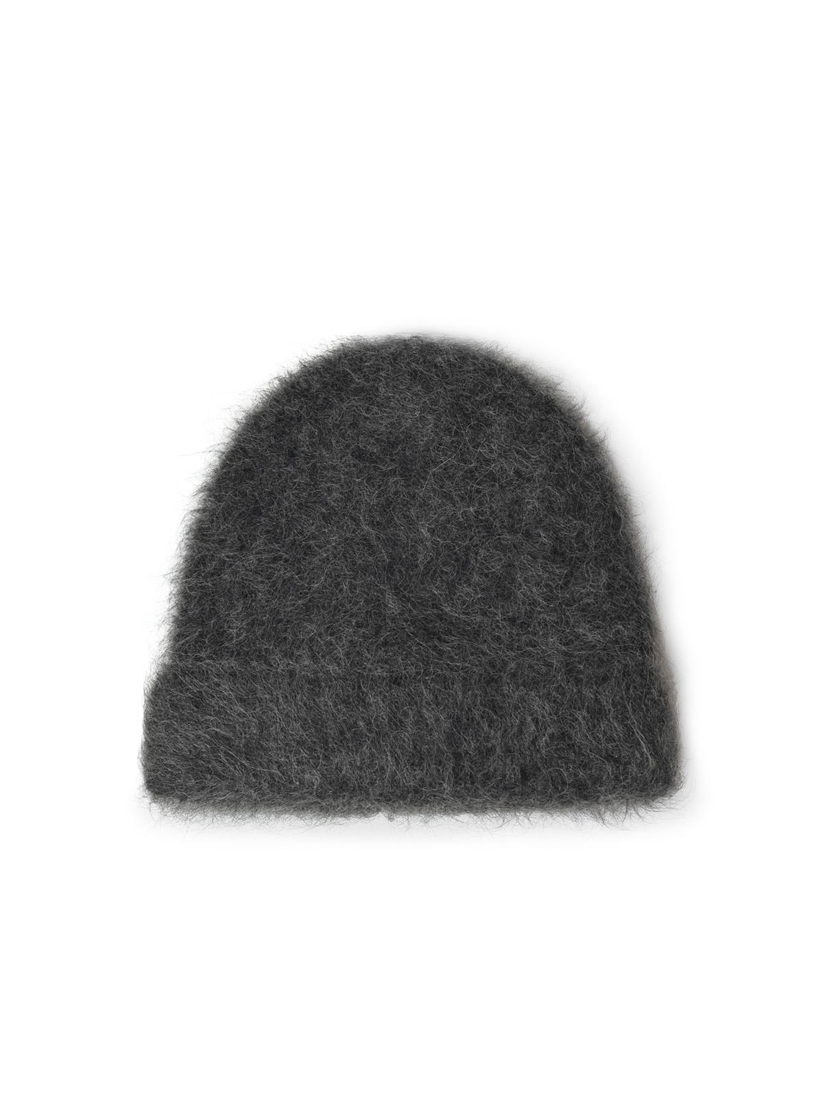 Sefr 'Fuzzy' Charcoal Grey Alpaca Blend Beanie Men SEFR