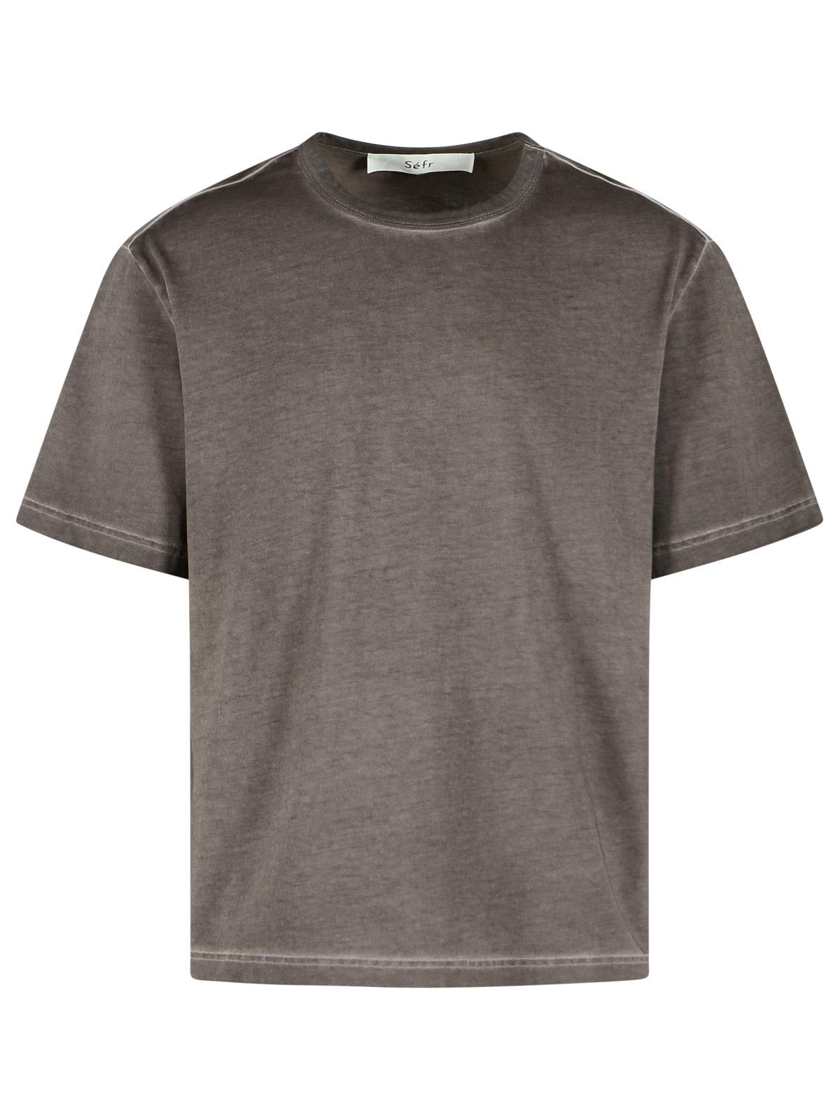 Sefr 'Mauro' Brown Cotton T-Shirt Men SEFR