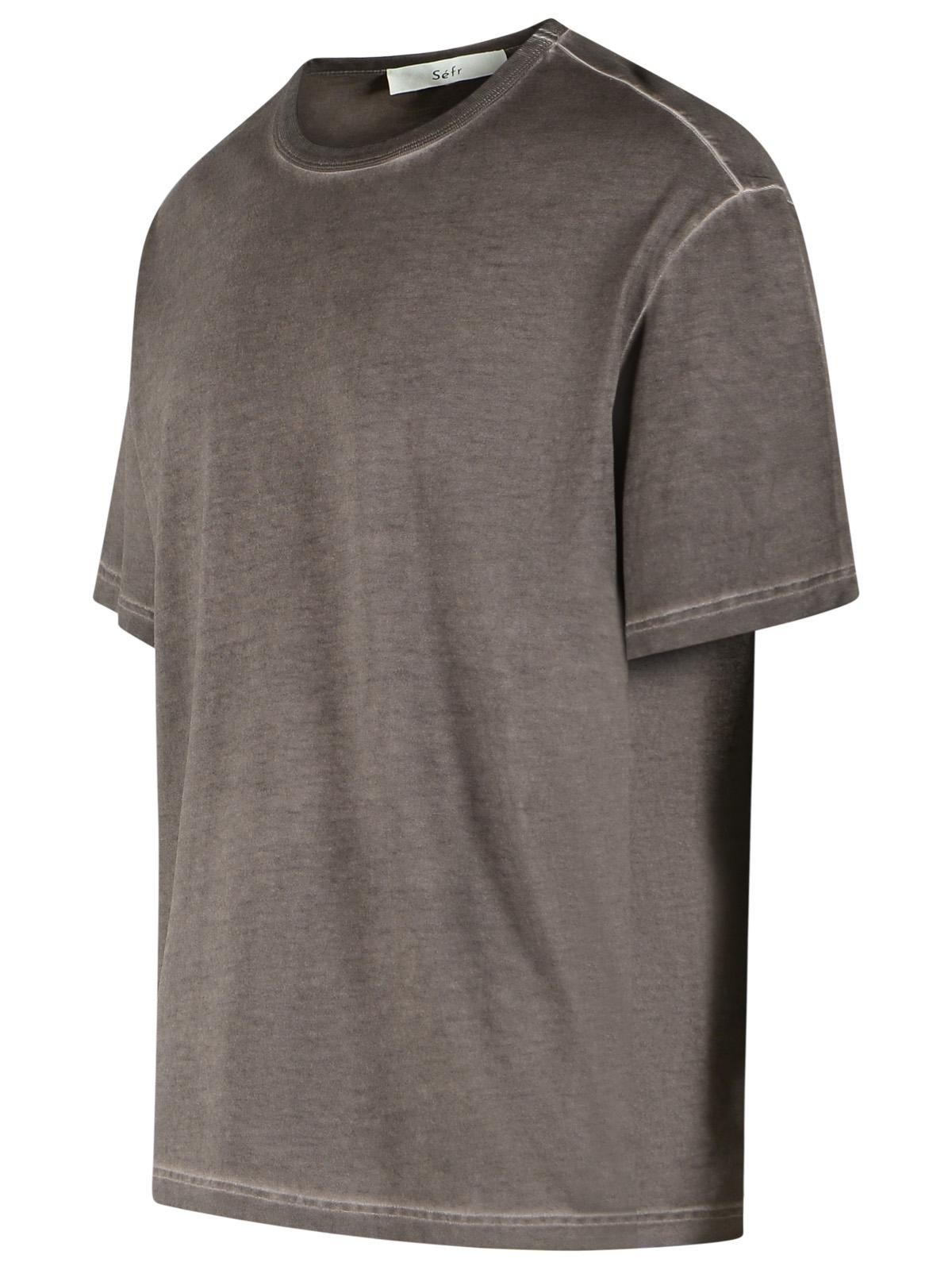 Sefr 'Mauro' Brown Cotton T-Shirt Men SEFR