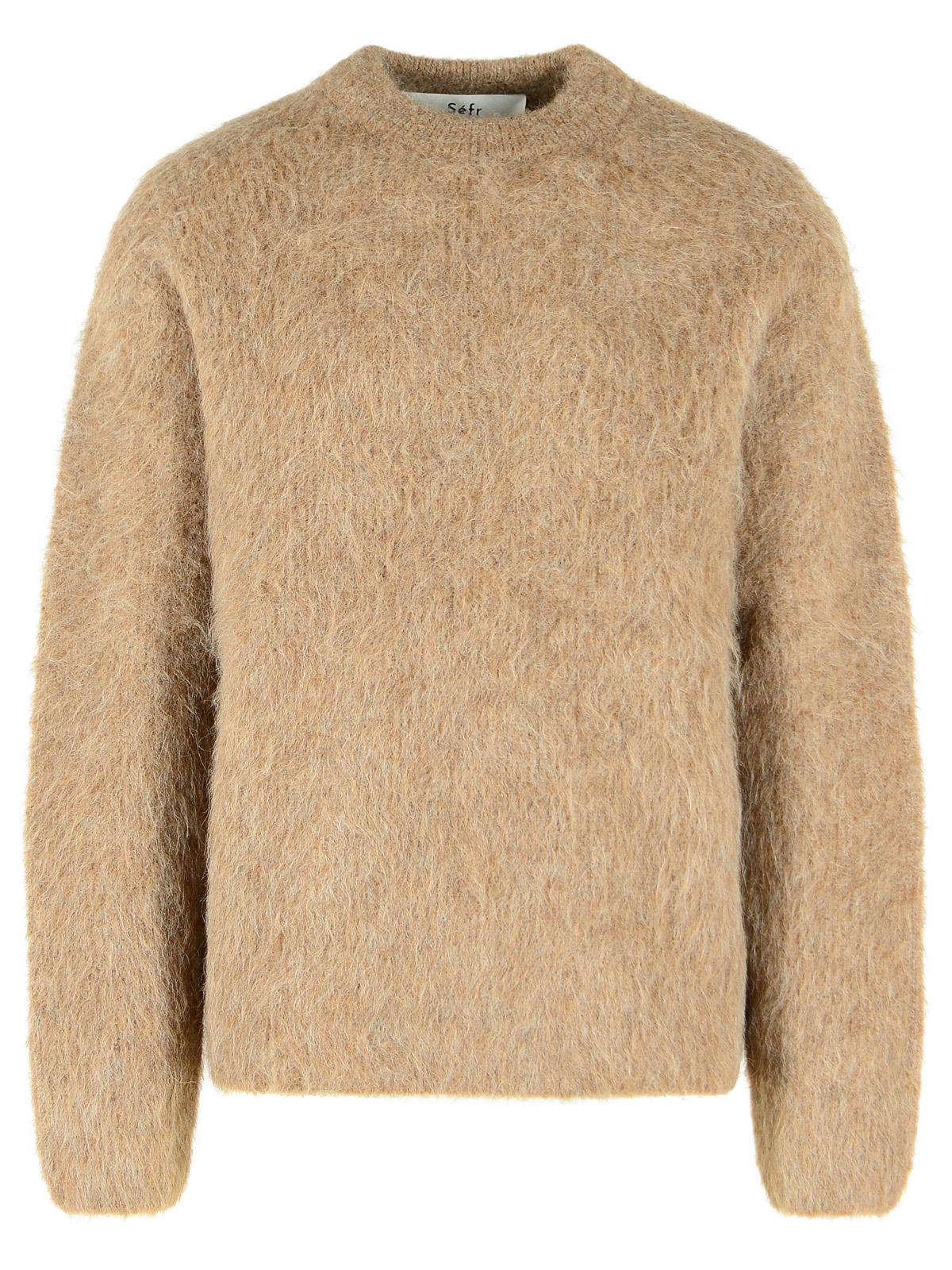 Sefr 'Haru' 'Greige' Alpaca Blend Sweater Men SEFR