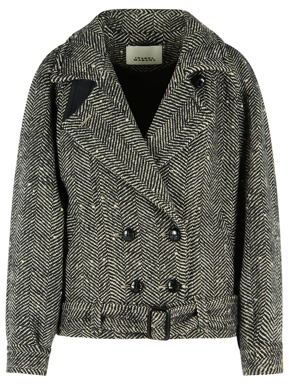 Isabel Marant 'Elvane' Black Virgin Wool And Ecru Jacket Women ISABEL MARANT