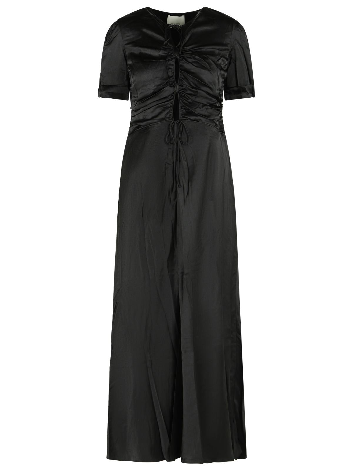 Isabel Marant 'Louane' Black Silk Maxi Dress Women ISABEL MARANT