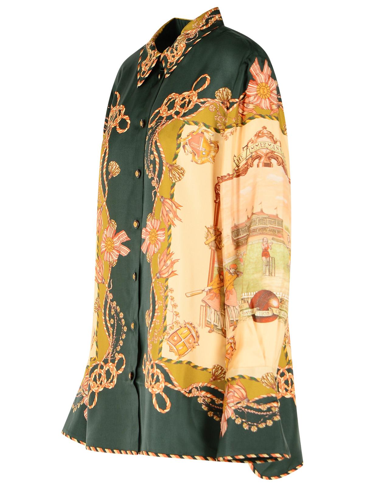 Zimmermann 'Valiant' Green Silk Shirt Women ZIMMERMANN