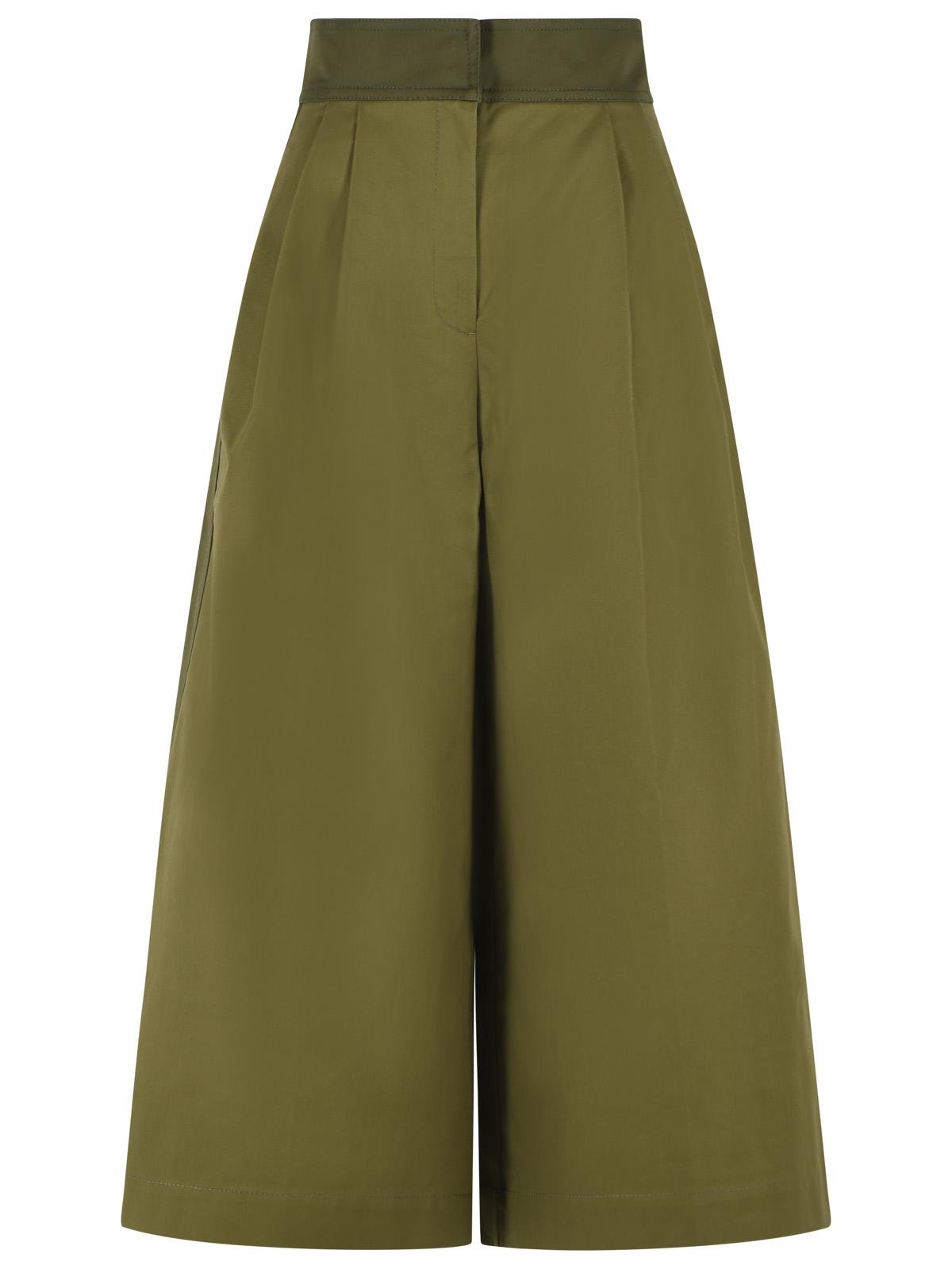 Zimmermann Culotte Pants In Green Cotton Women ZIMMERMANN