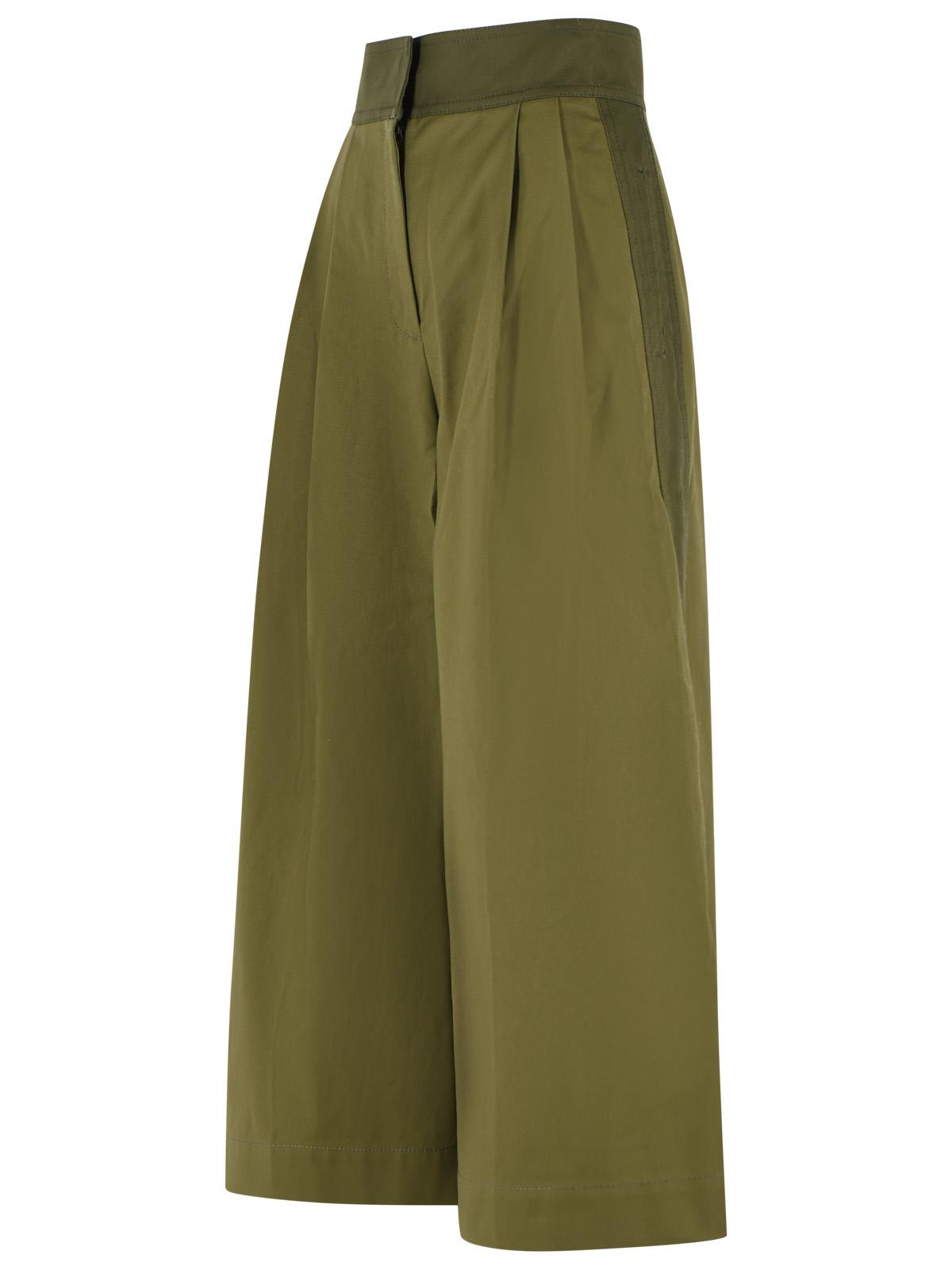 Zimmermann Culotte Pants In Green Cotton Women ZIMMERMANN