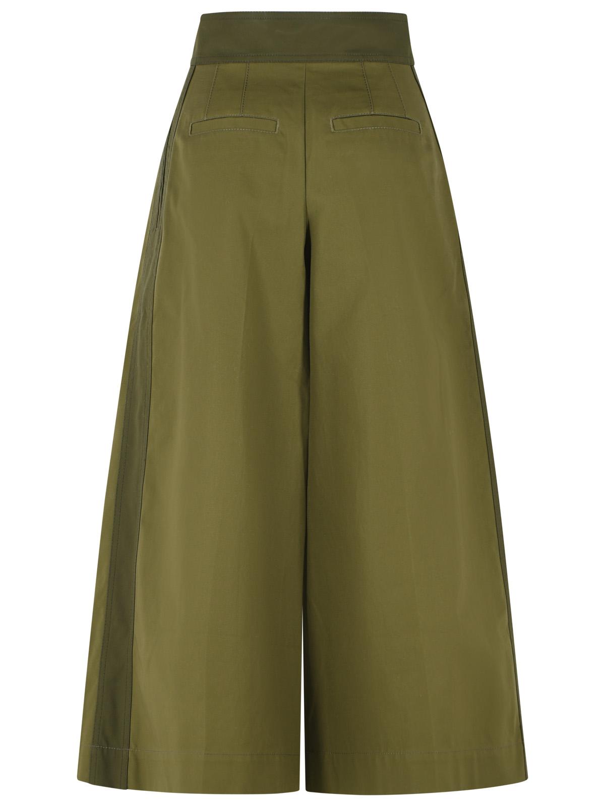 Zimmermann Culotte Pants In Green Cotton Women ZIMMERMANN