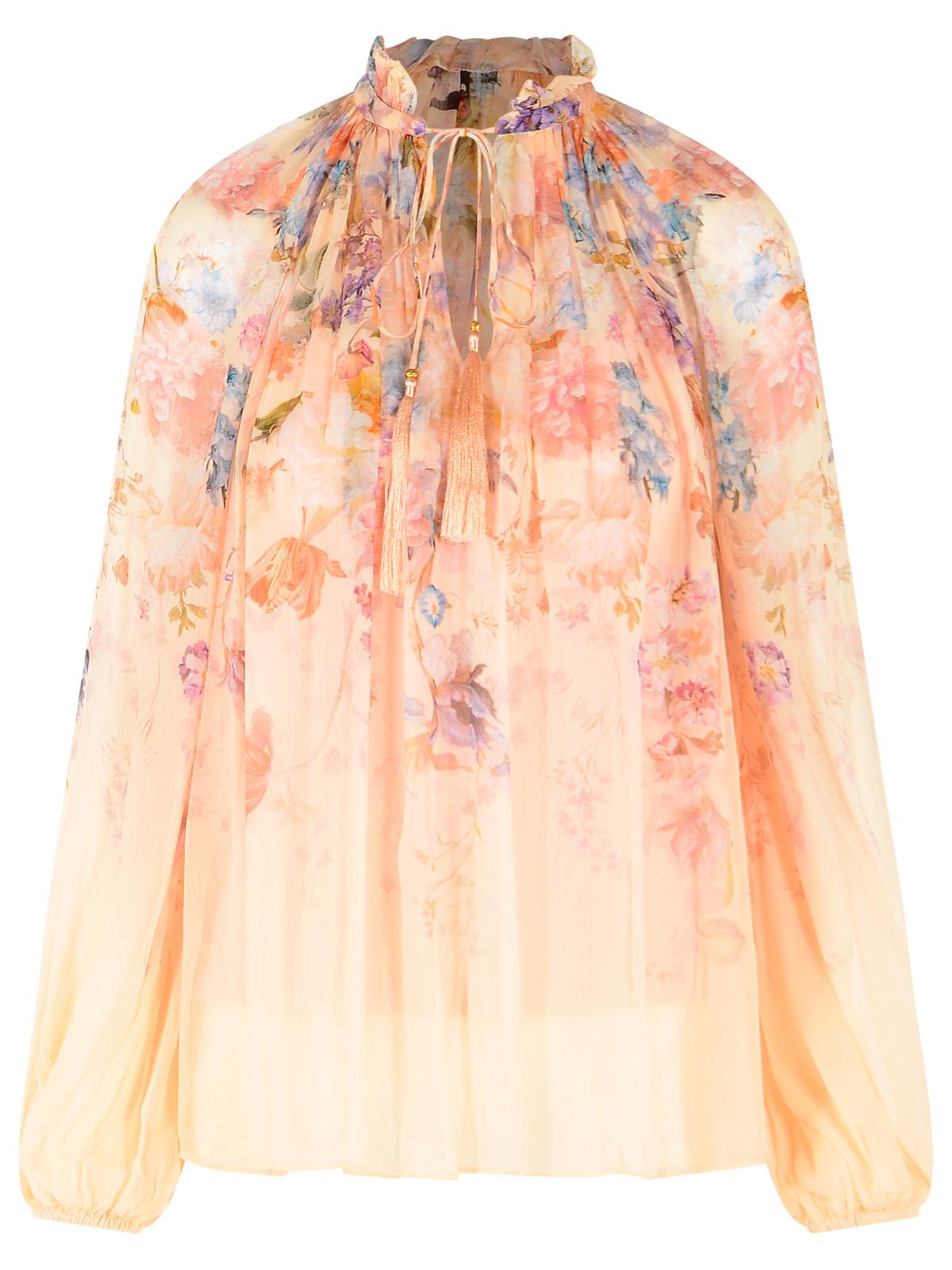 Zimmermann 'Valiant' Blouse In Peach Viscose Women ZIMMERMANN