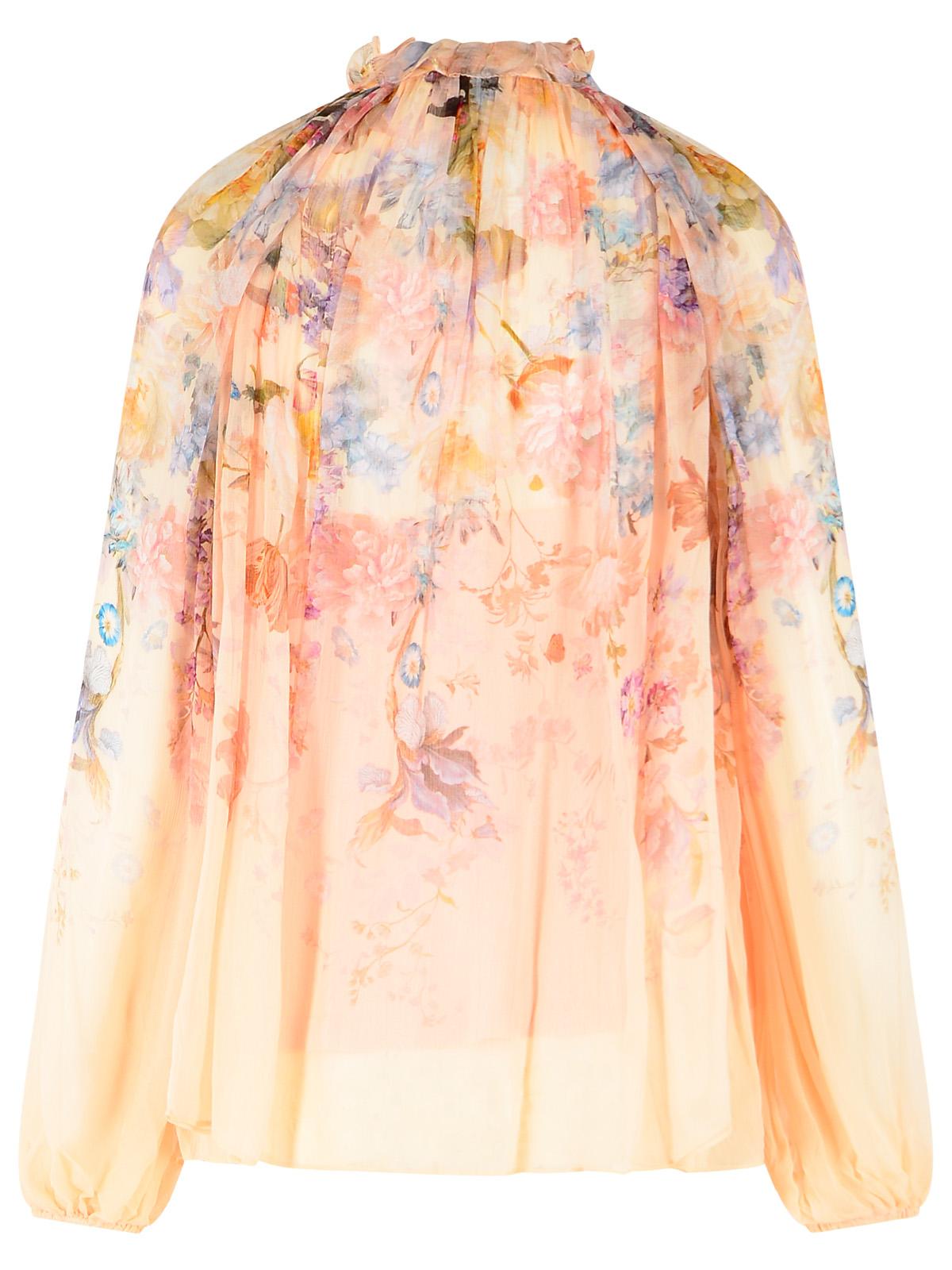 Zimmermann 'Valiant' Blouse In Peach Viscose Women ZIMMERMANN