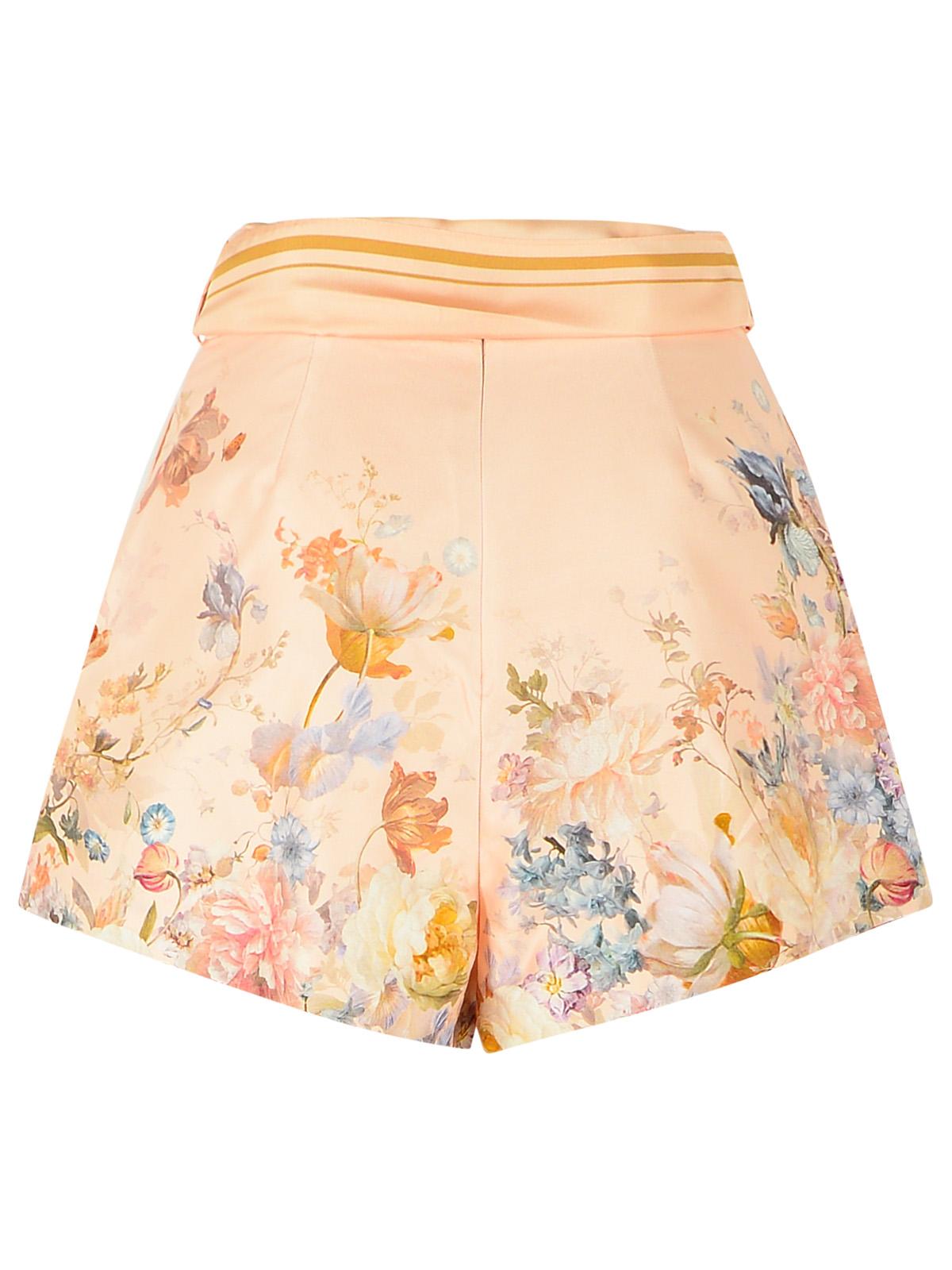 Zimmermann 'Viliant' Peach Silk Shorts Women ZIMMERMANN