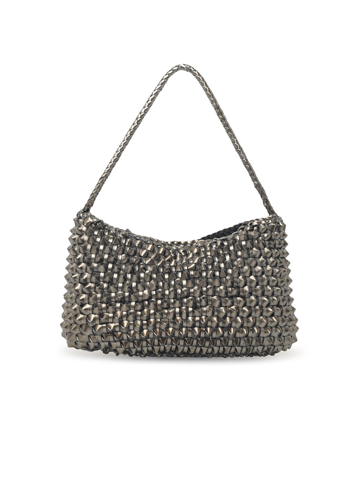 Dragon Diffusion 'Basil Cactus' 'Covert Foil' Silver Leather Bag Women