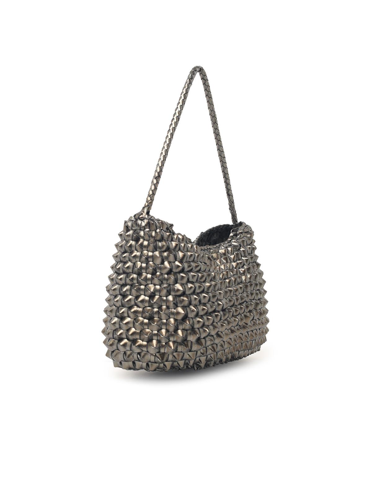 Dragon Diffusion 'Basil Cactus' 'Covert Foil' Silver Leather Bag Women