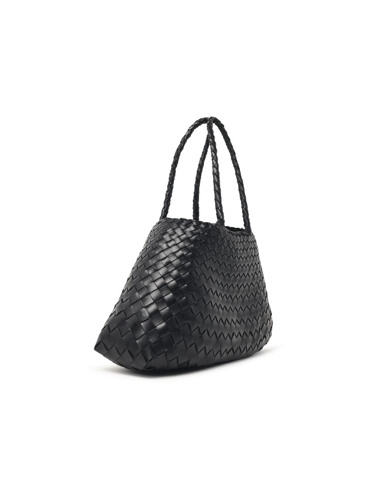 Dragon Diffusion 'Santa Croce Big' Black Leather Bag Women DRAGON DIFFUSION