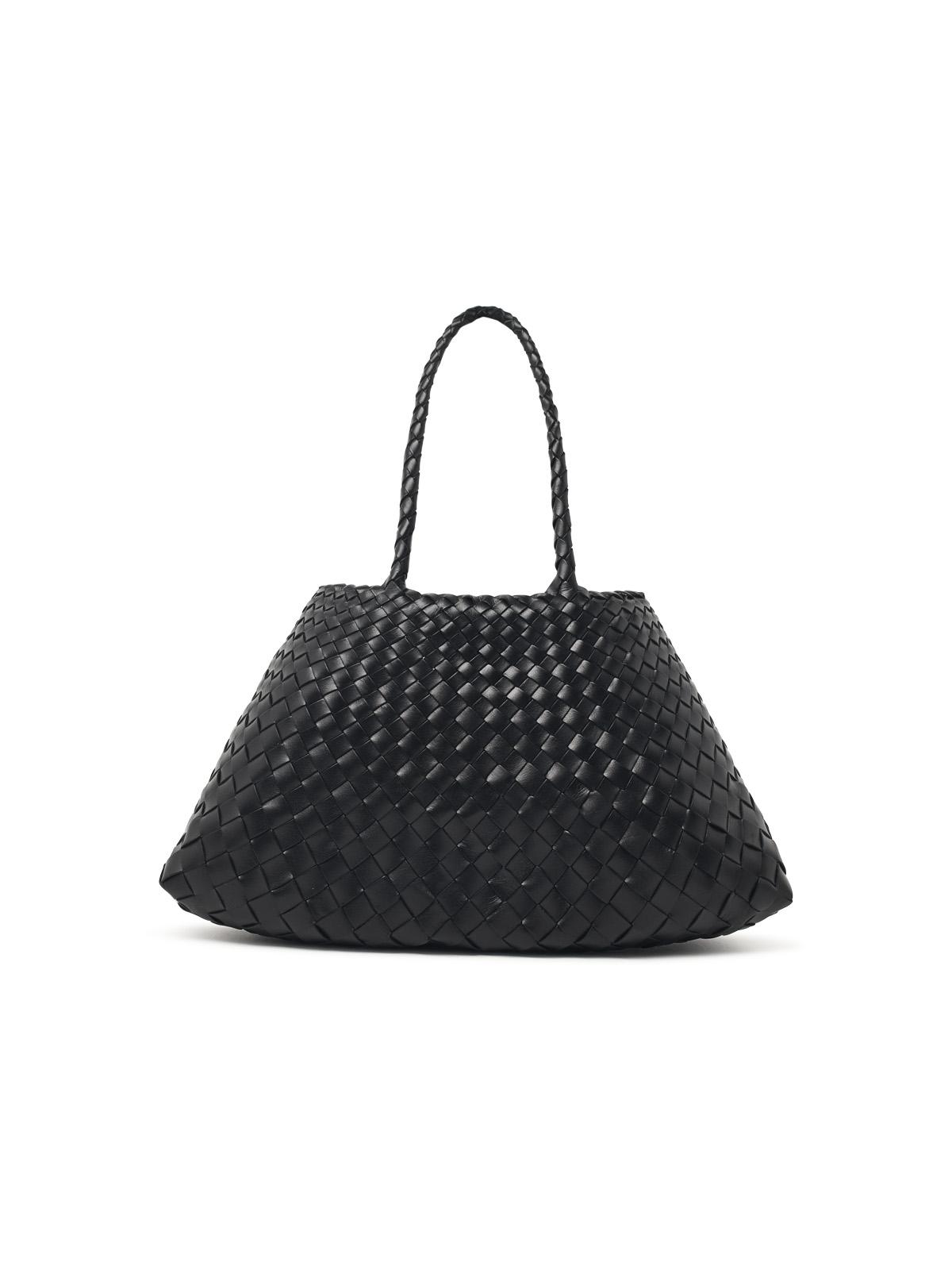 Dragon Diffusion 'Santa Croce Big' Black Leather Bag Women DRAGON DIFFUSION