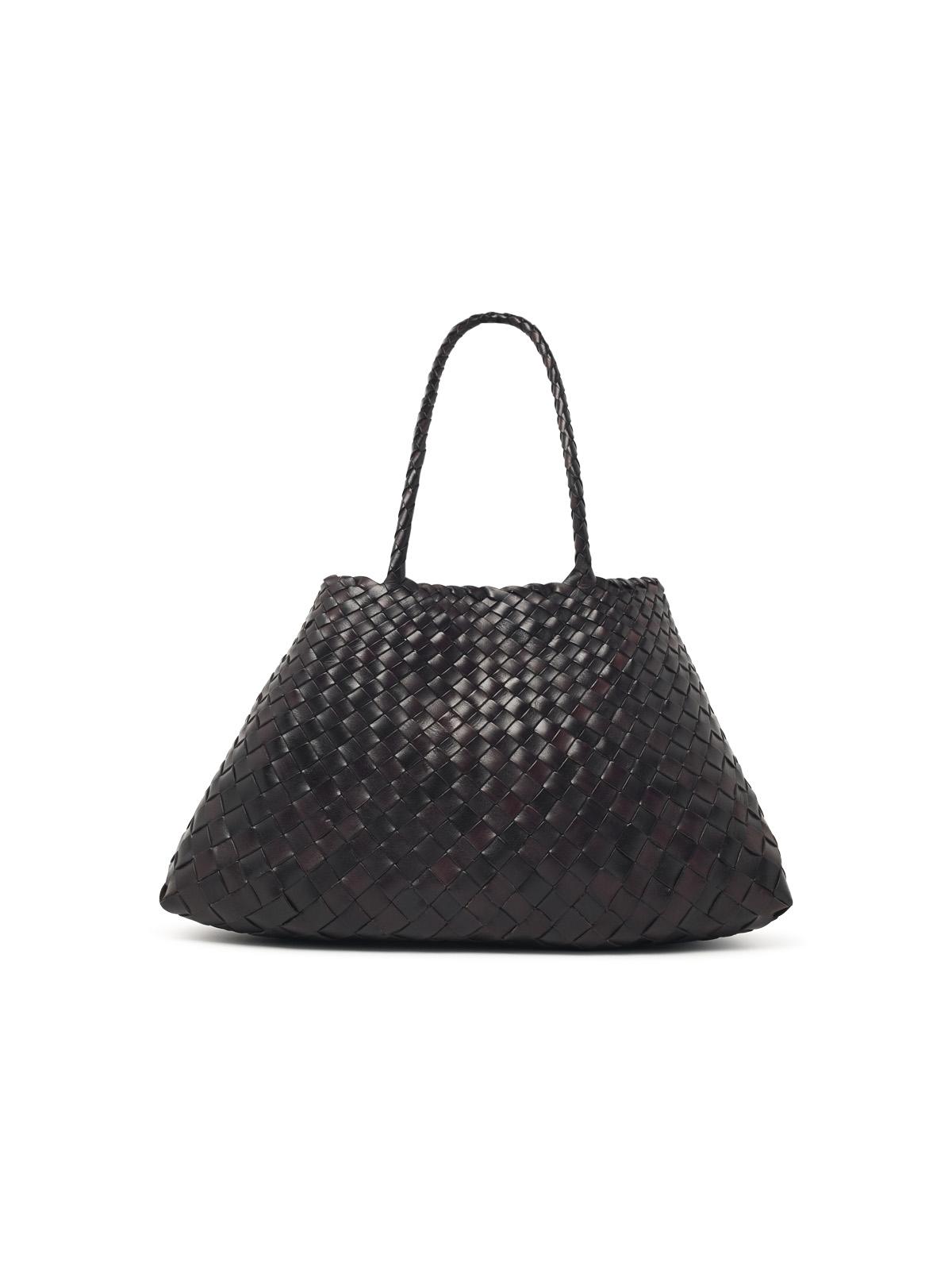 Dragon Diffusion 'Santa Croce Big' Dark Brown Leather Bag Women DRAGON DIFFUSION