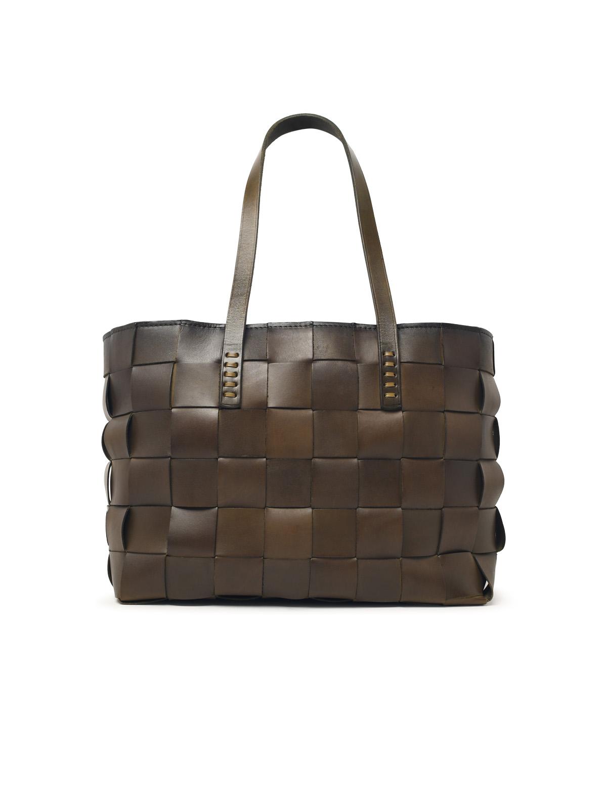 Dragon Diffusion 'Japan Tote' Khaki Leather Bag Women DRAGON DIFFUSION