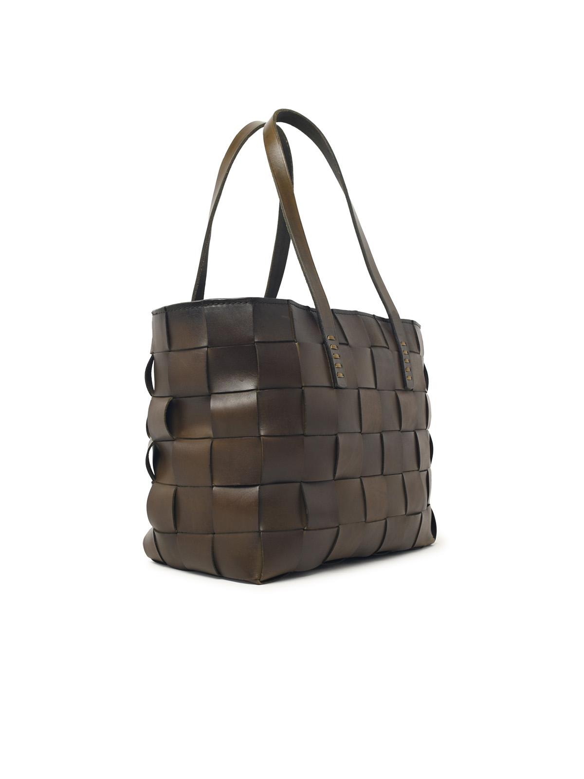 Dragon Diffusion 'Japan Tote' Khaki Leather Bag Women DRAGON DIFFUSION