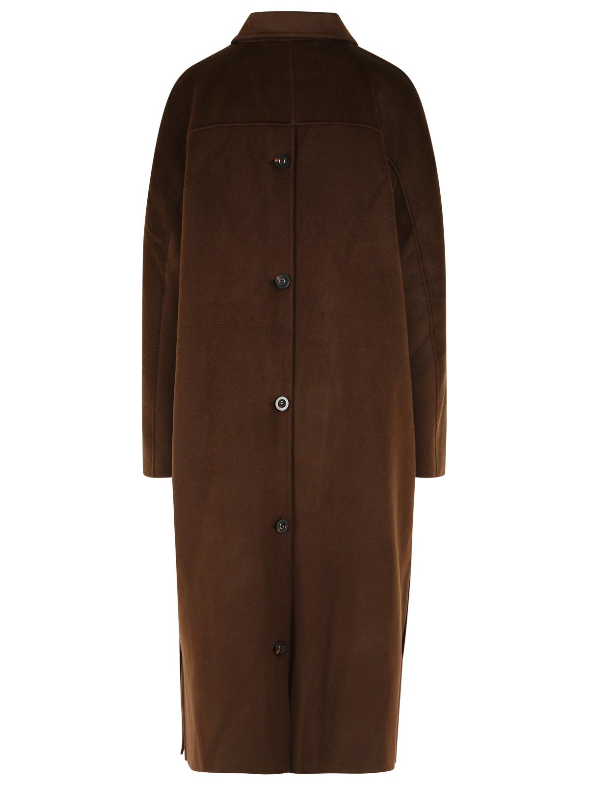 Lisa Yang Brown Wool And Cashmere Coat Women