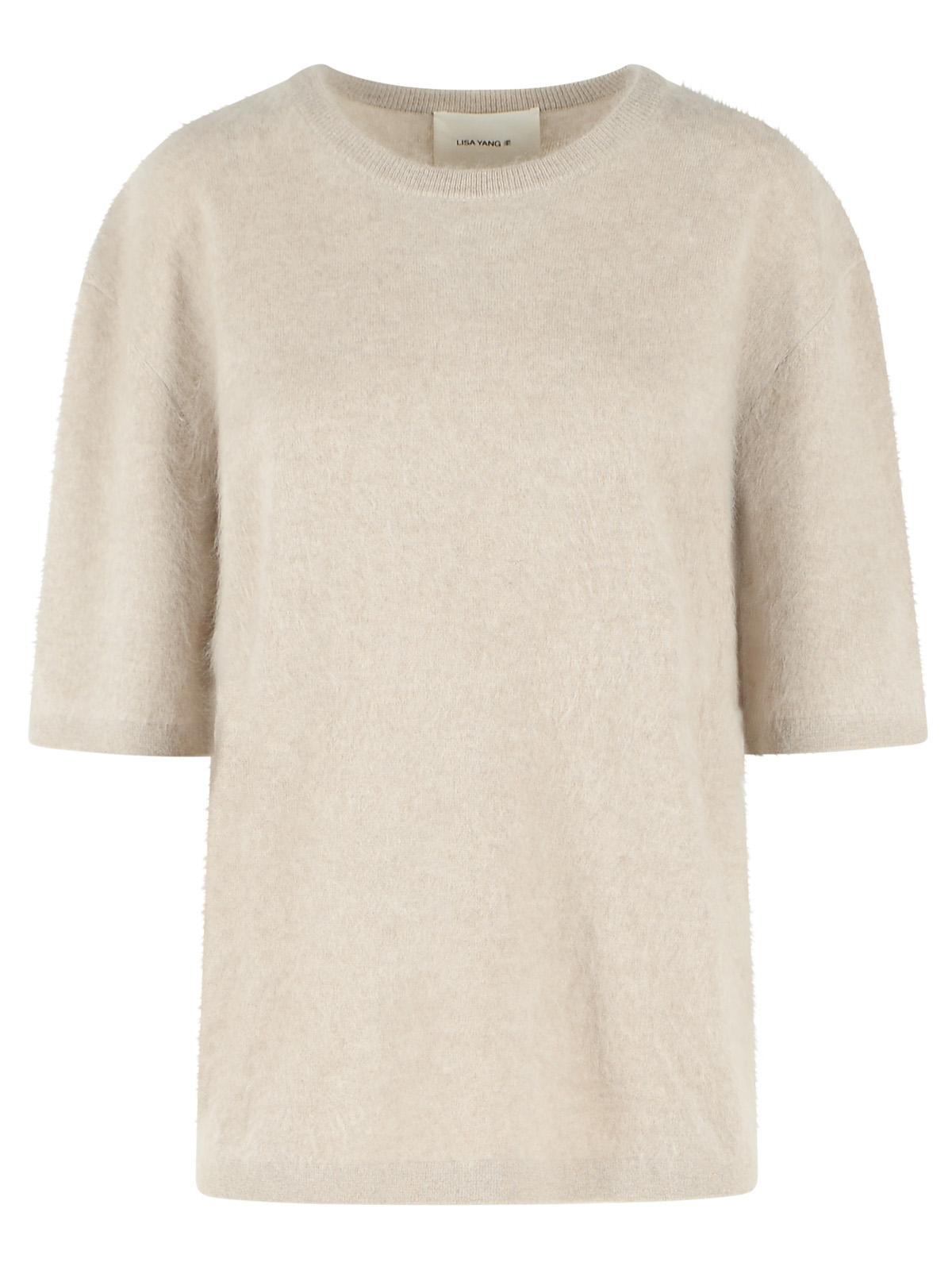 Lisa Yang 'Maren' Sand Cashmere Sweater Women LISA YANG