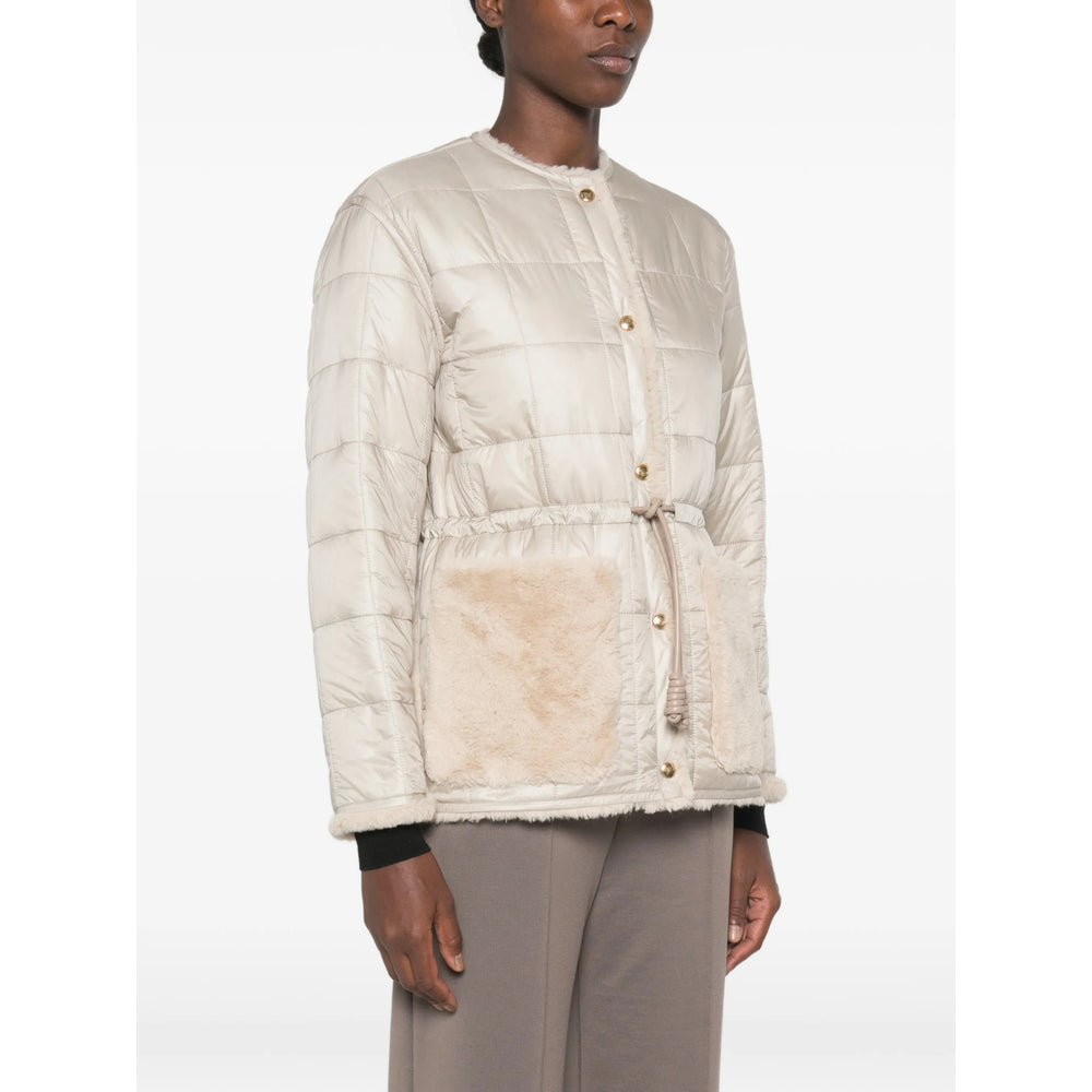 Moncler Neutrals Jackets - Faux Fur & Shearling Jackets Women MONCLER