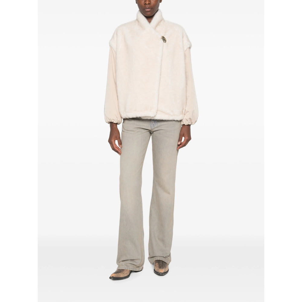 Moncler Neutrals Jackets - Faux Fur & Shearling Jackets Women MONCLER
