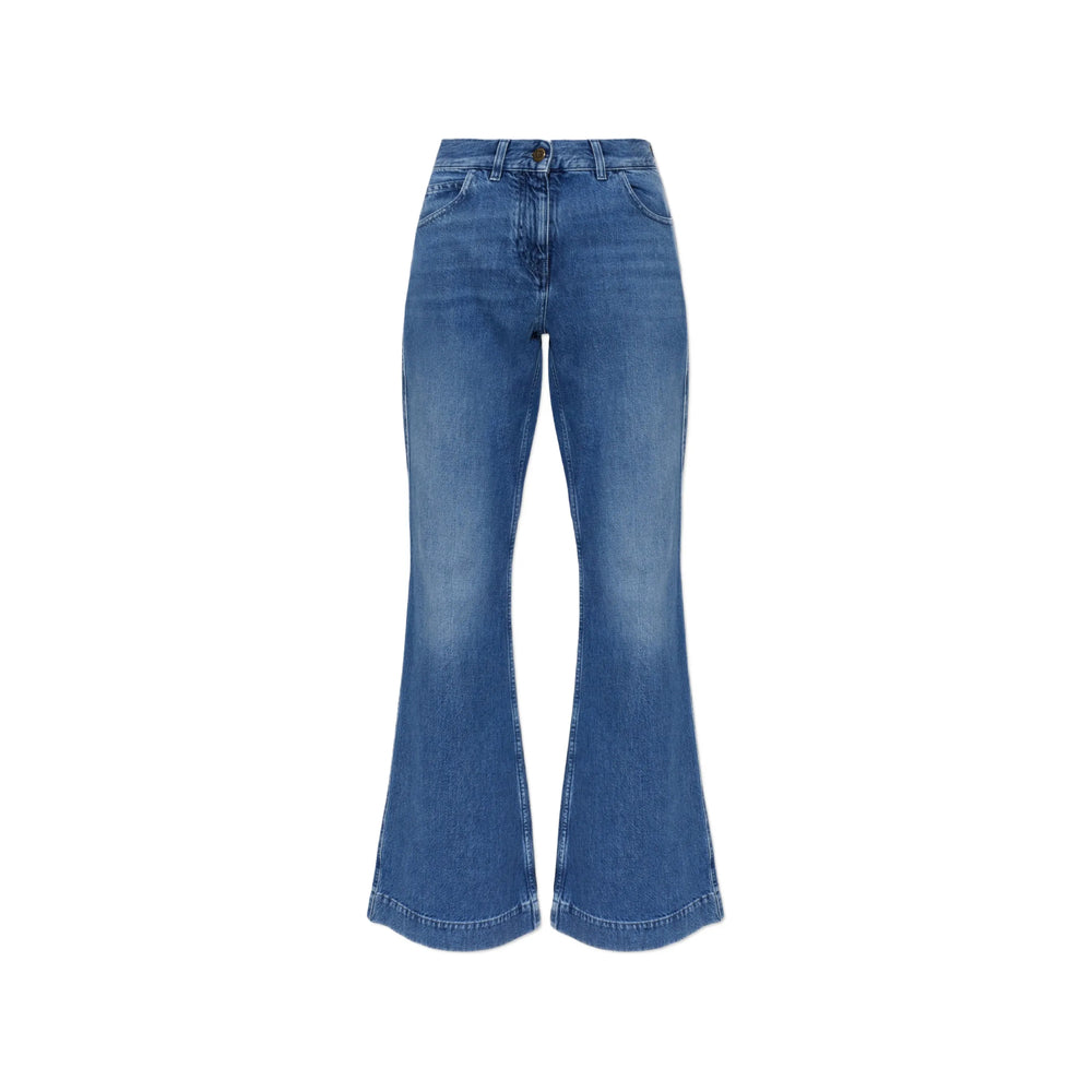 Moncler Blue Denim - Wide-Leg Jeans Women MONCLER